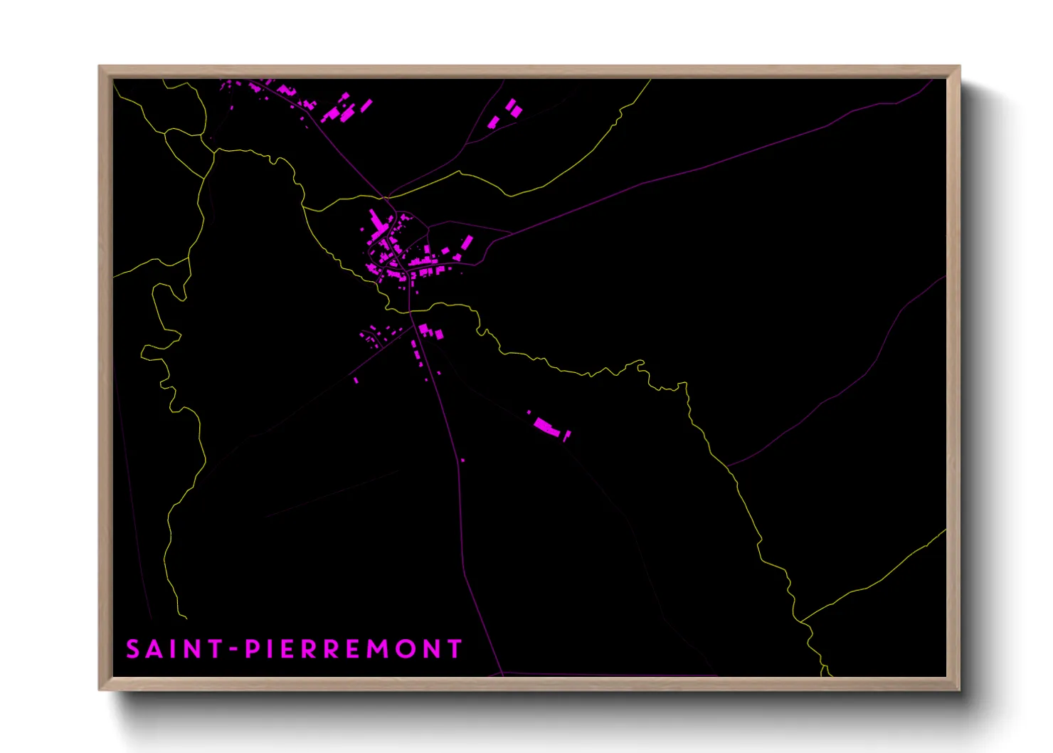Une affiche de carte sur Saint-Pierremont