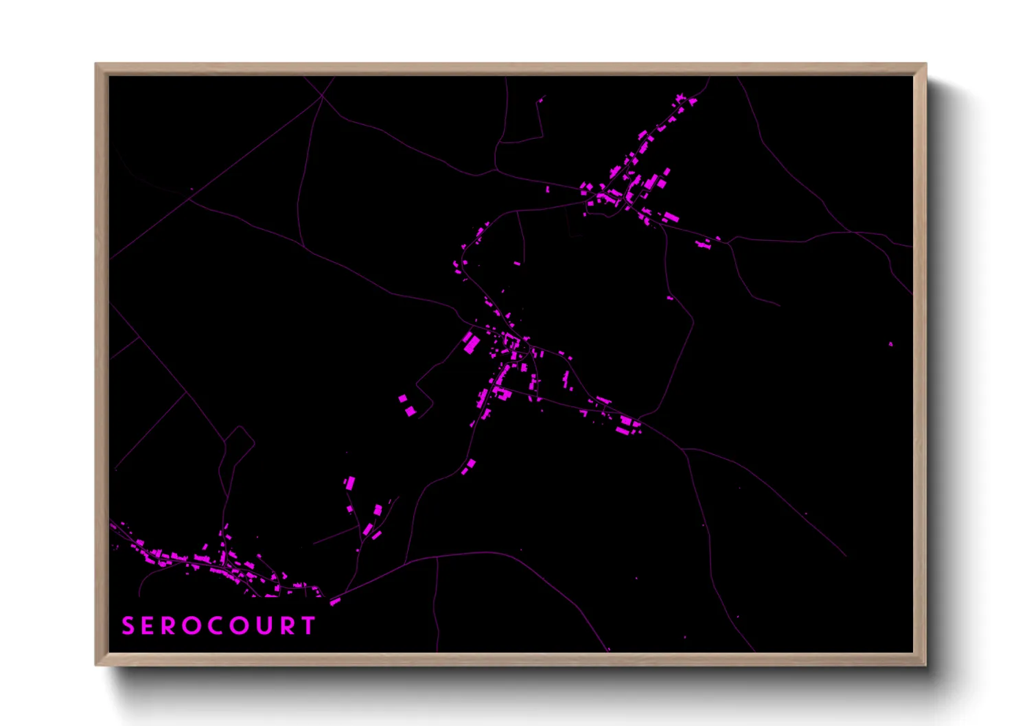 Une affiche de carte sur Serocourt