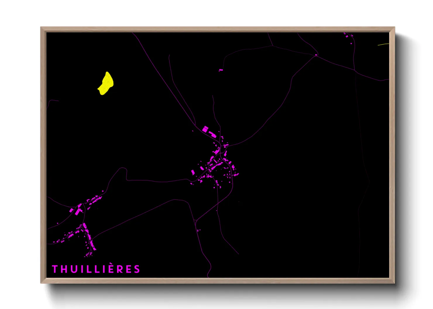 Une affiche de carte sur Thuillières