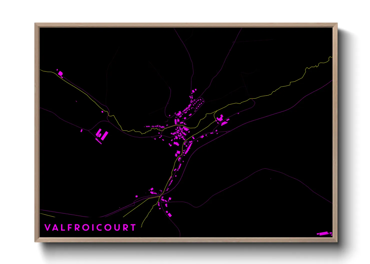 Une affiche de carte sur Valfroicourt