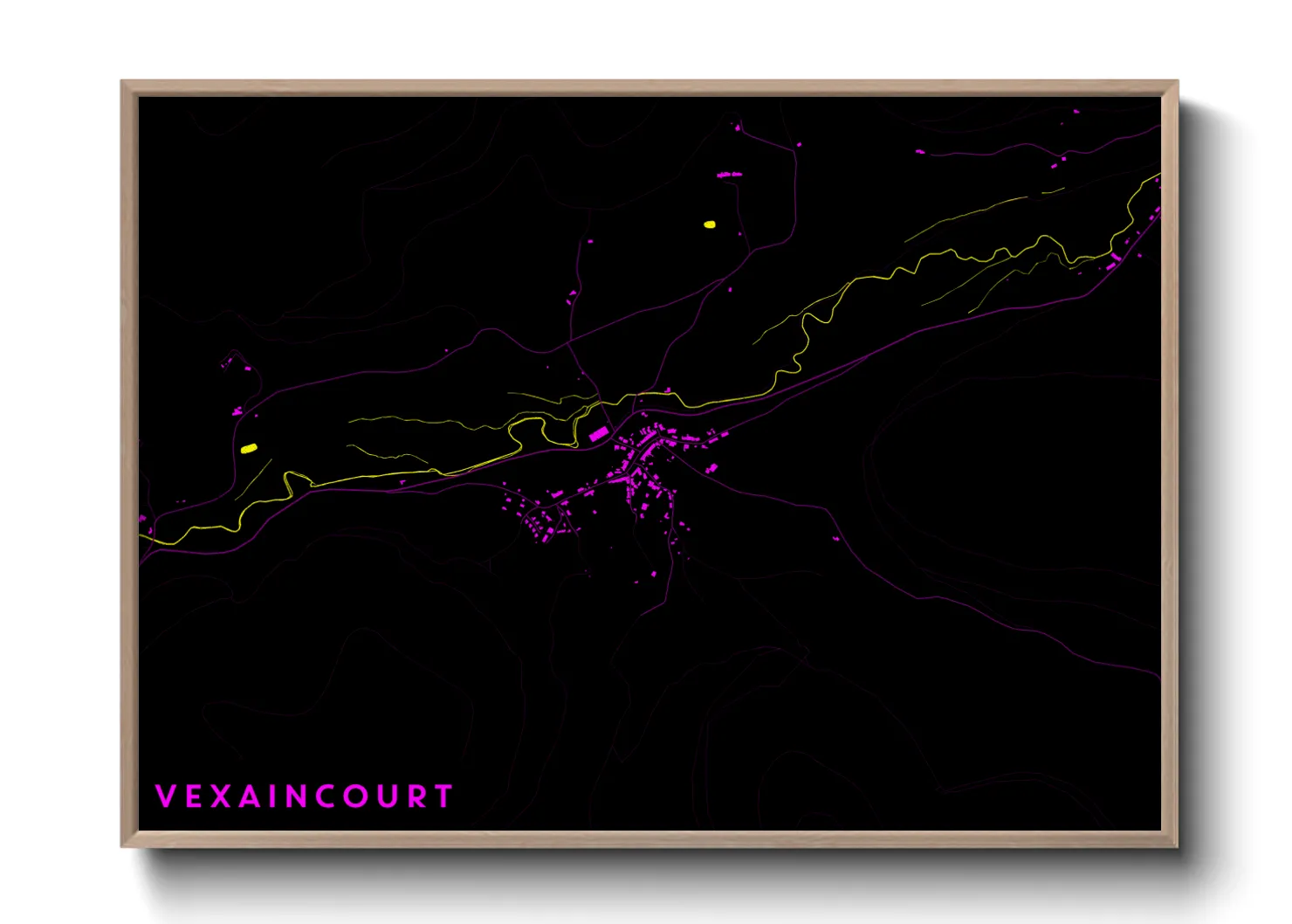 Une affiche de carte sur Vexaincourt