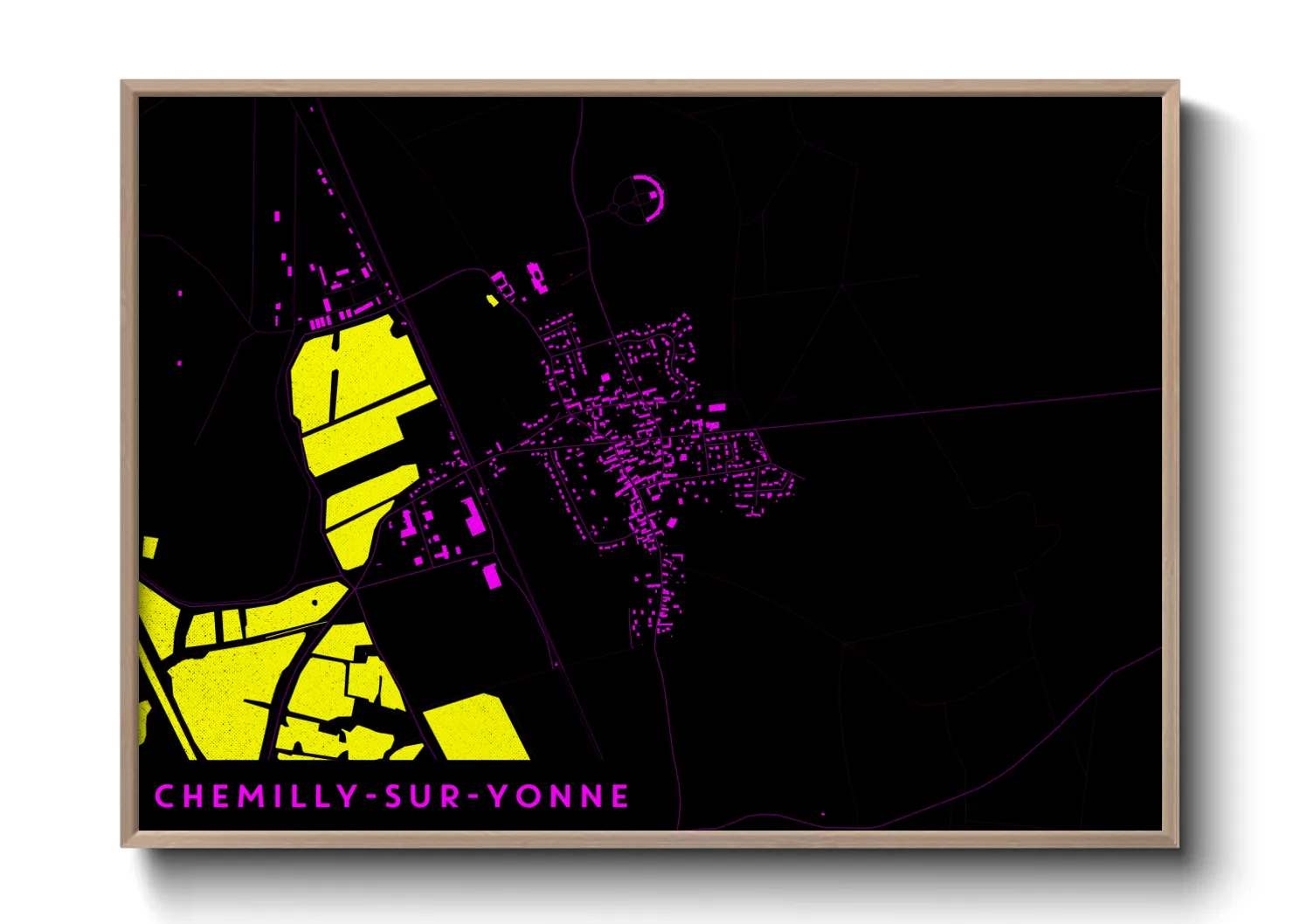 Une affiche de carte sur Chemilly-sur-Yonne