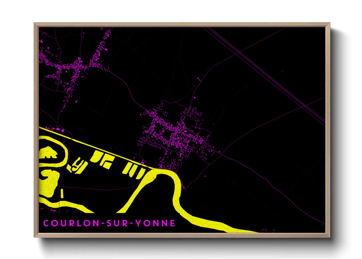 Une affiche de carte sur Courlon-sur-Yonne