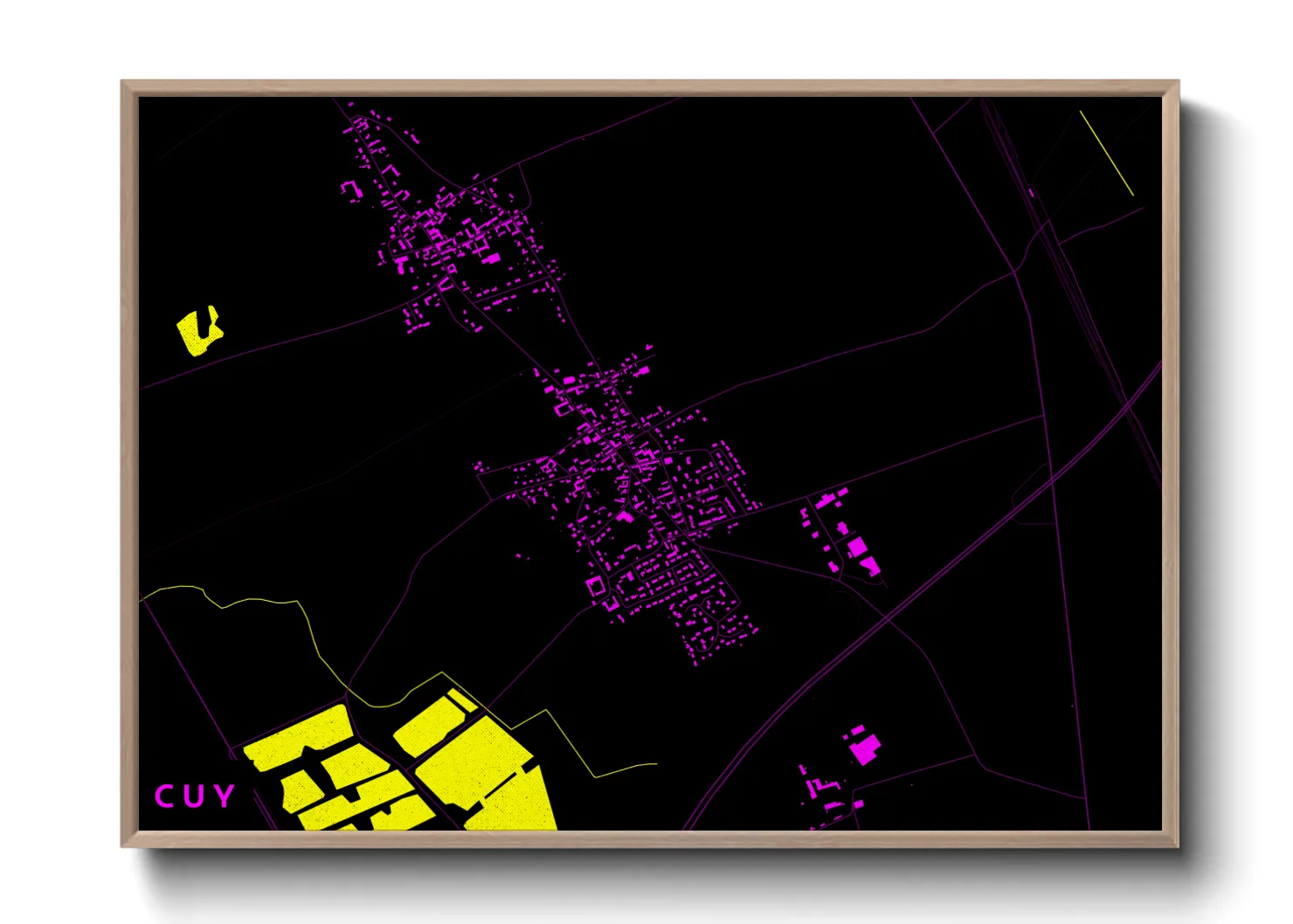 Une affiche de carte sur Cuy