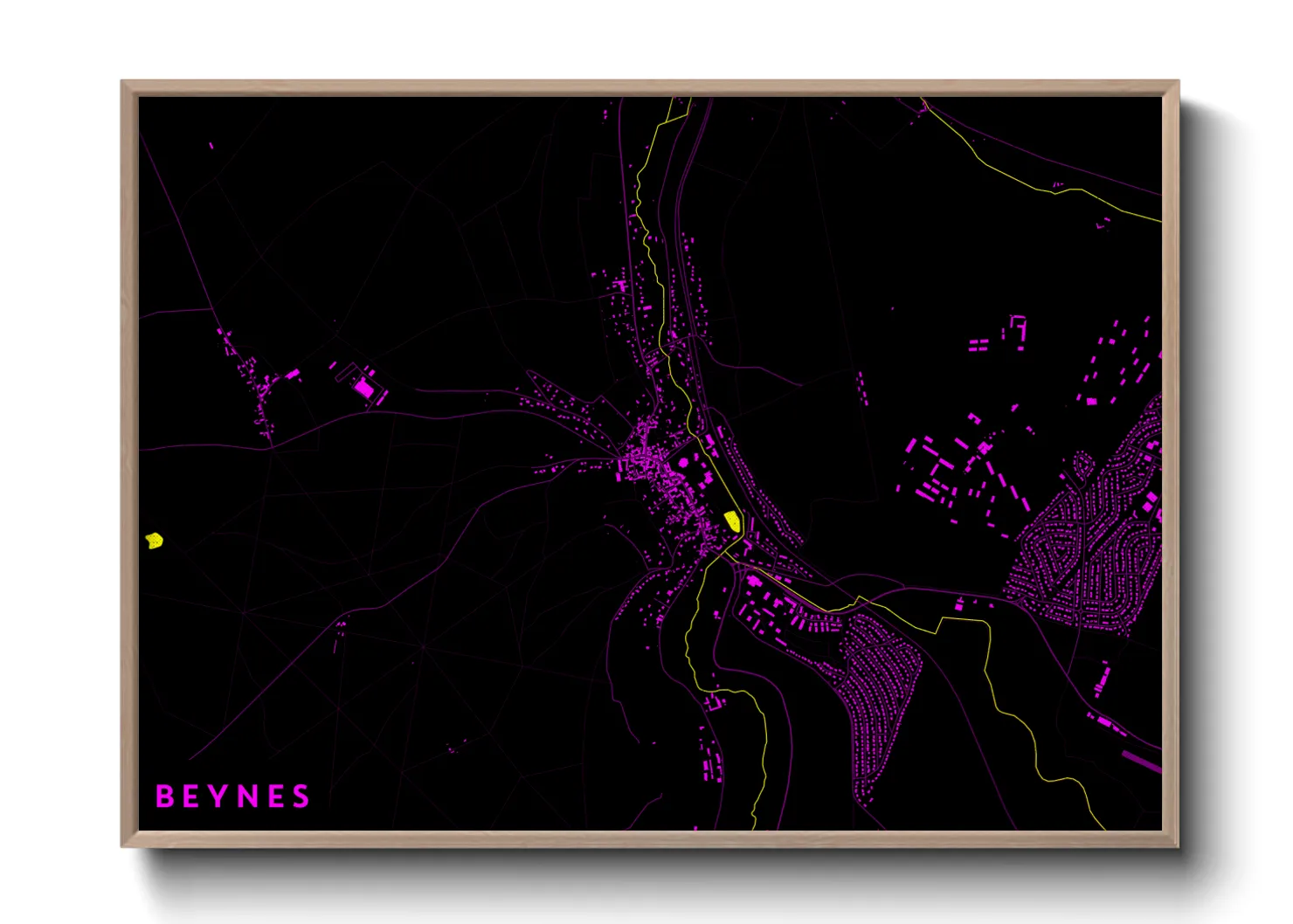 Une affiche de carte sur Beynes