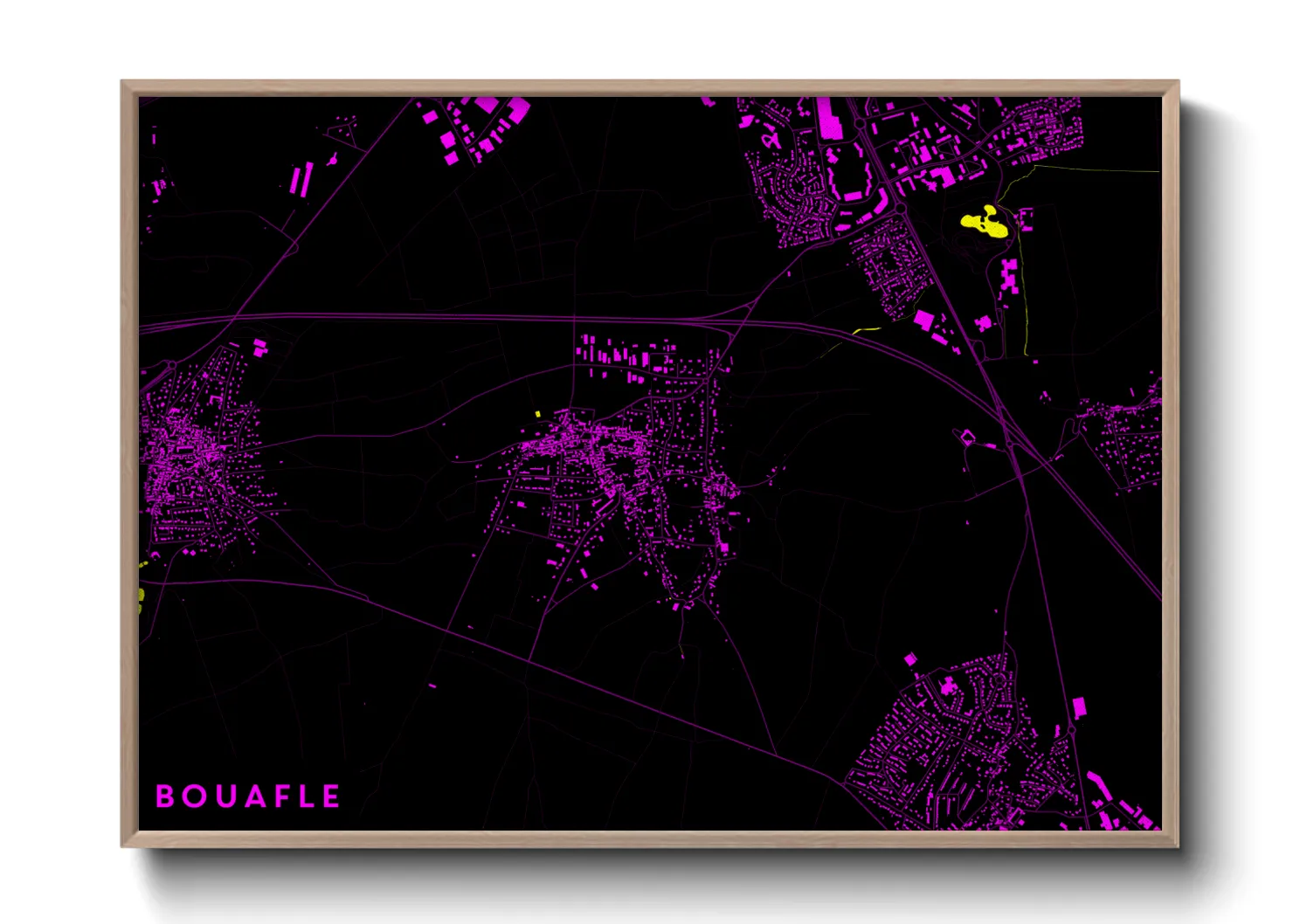 Une affiche de carte sur Bouafle