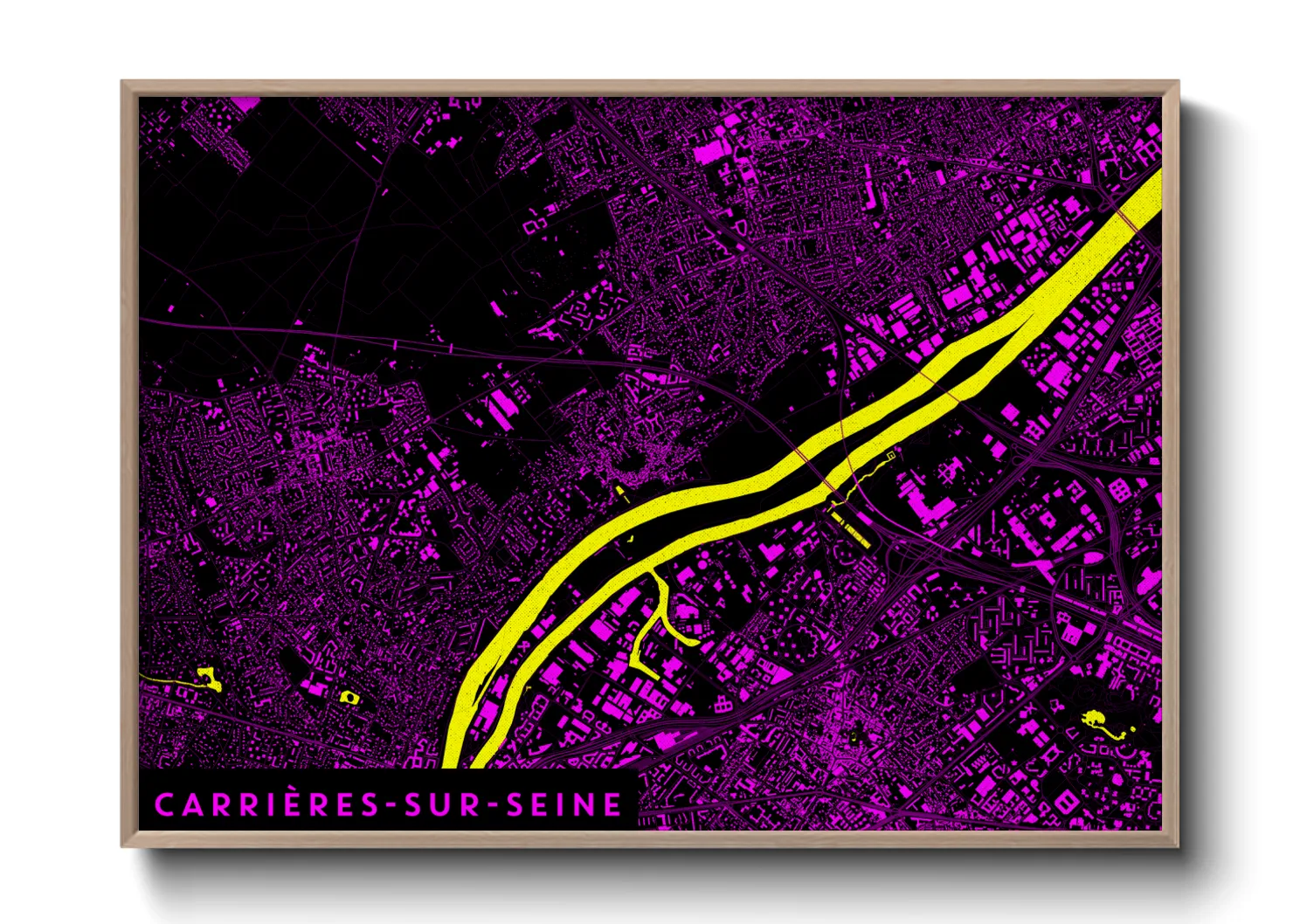 Une affiche de carte sur Carrières-sur-Seine