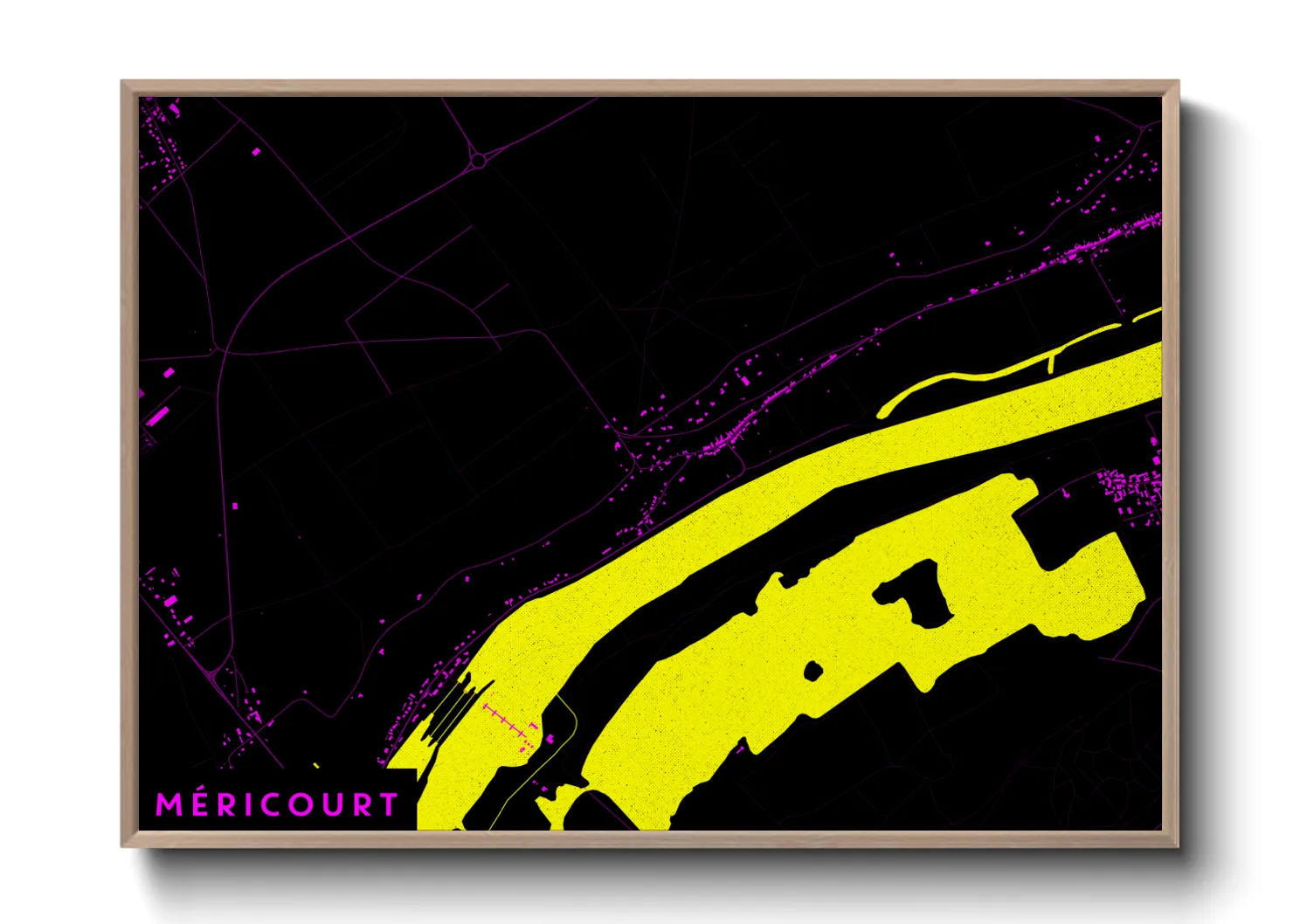 Une affiche de carte sur Méricourt