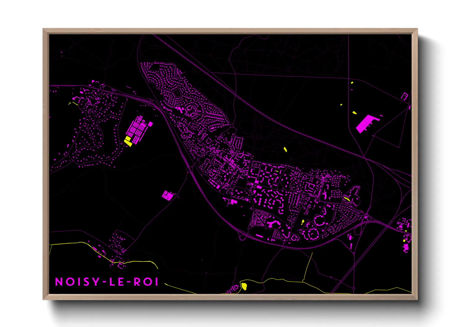 Une affiche de carte sur Noisy-le-Roi