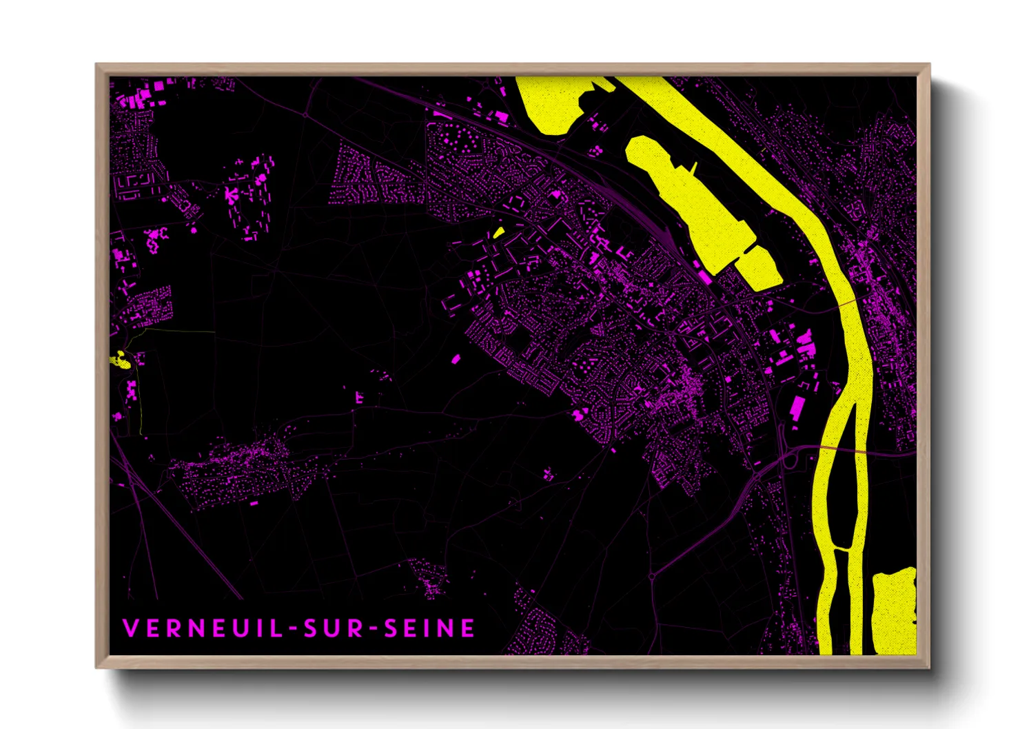 Une affiche de carte sur Verneuil-sur-Seine