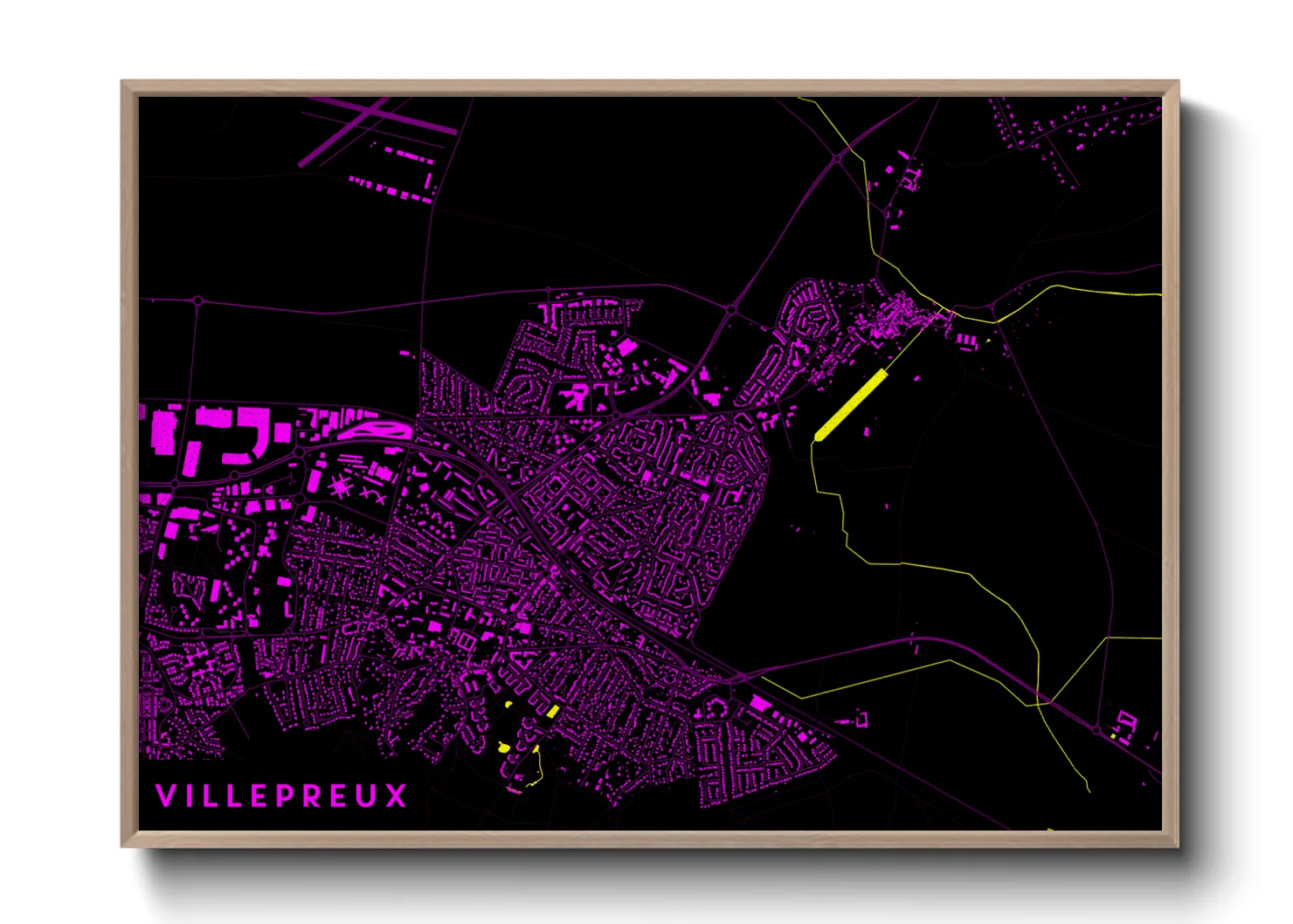 Une affiche de carte sur Villepreux