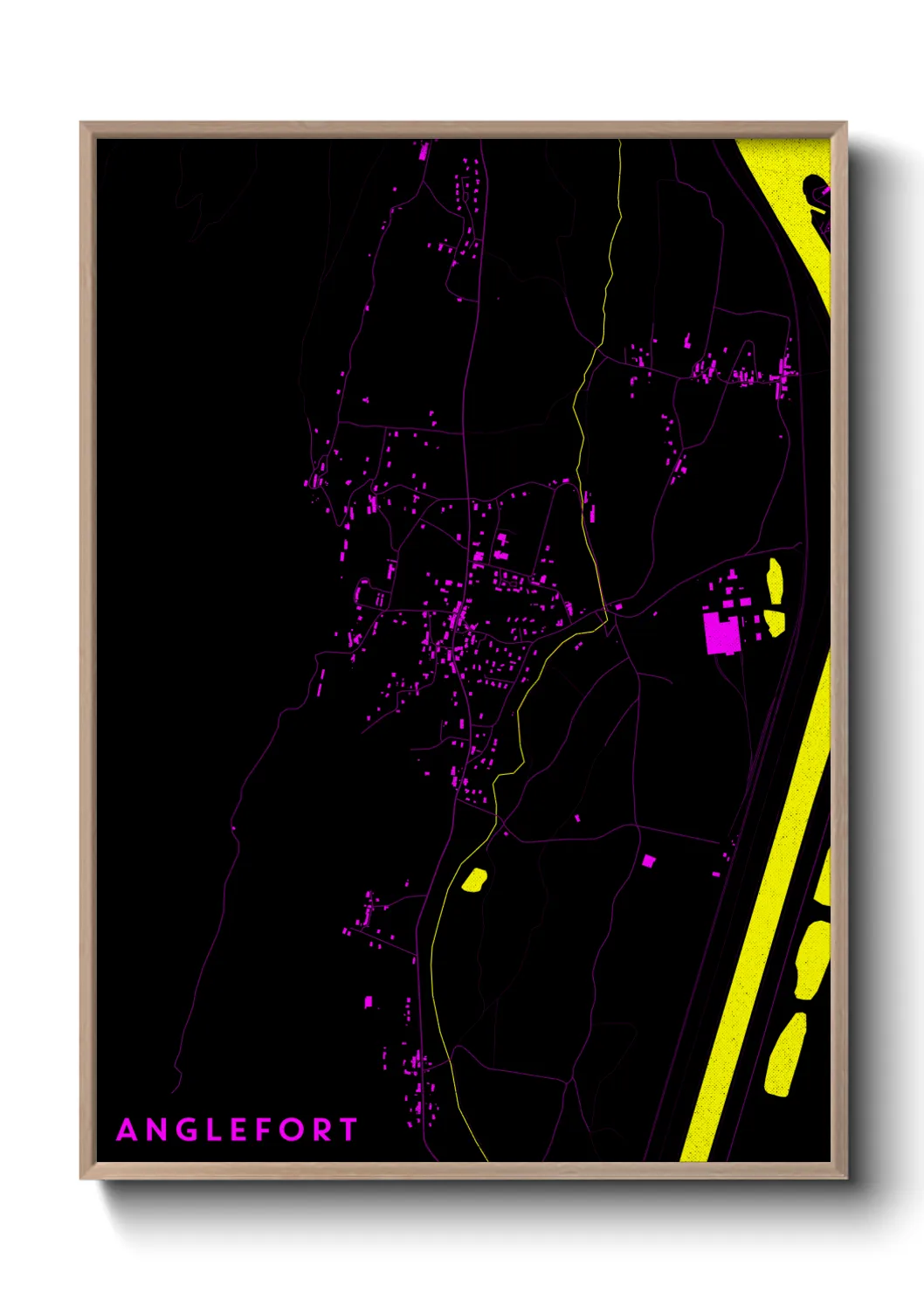 Une affiche de carte sur Anglefort