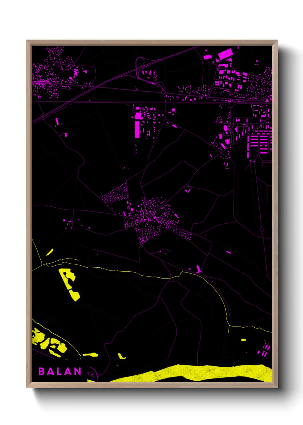 Une affiche de carte sur Balan