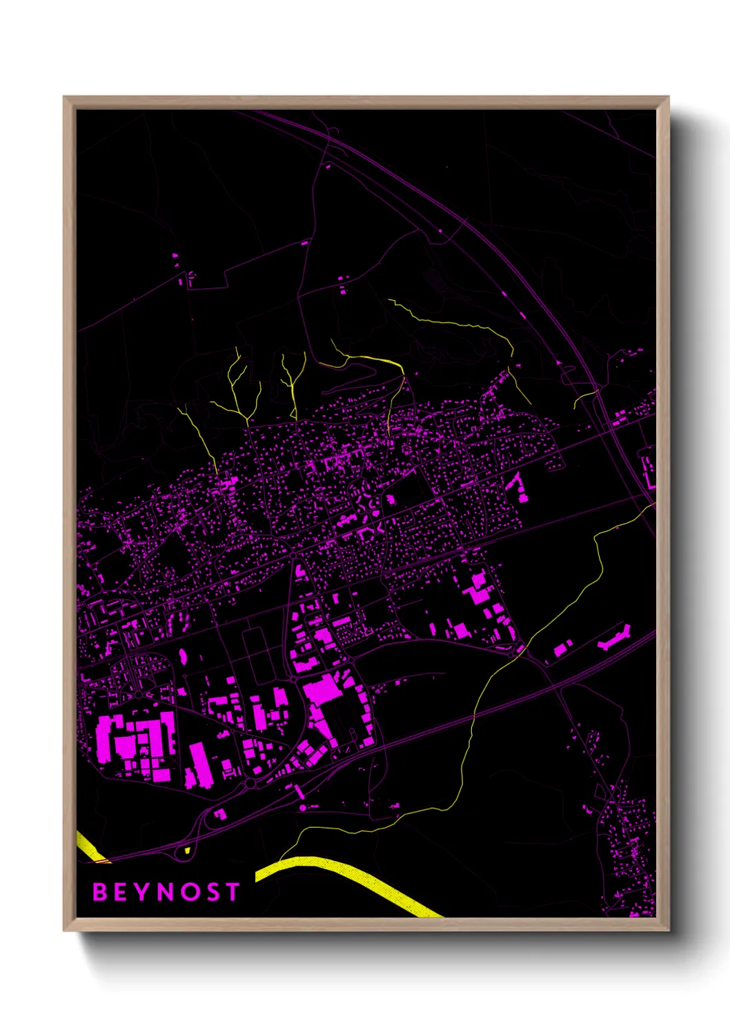 Une affiche de carte sur Beynost