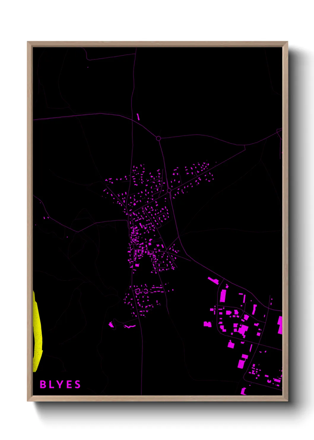 Une affiche de carte sur Blyes