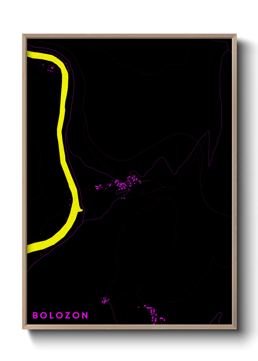 Une affiche de carte sur Bolozon