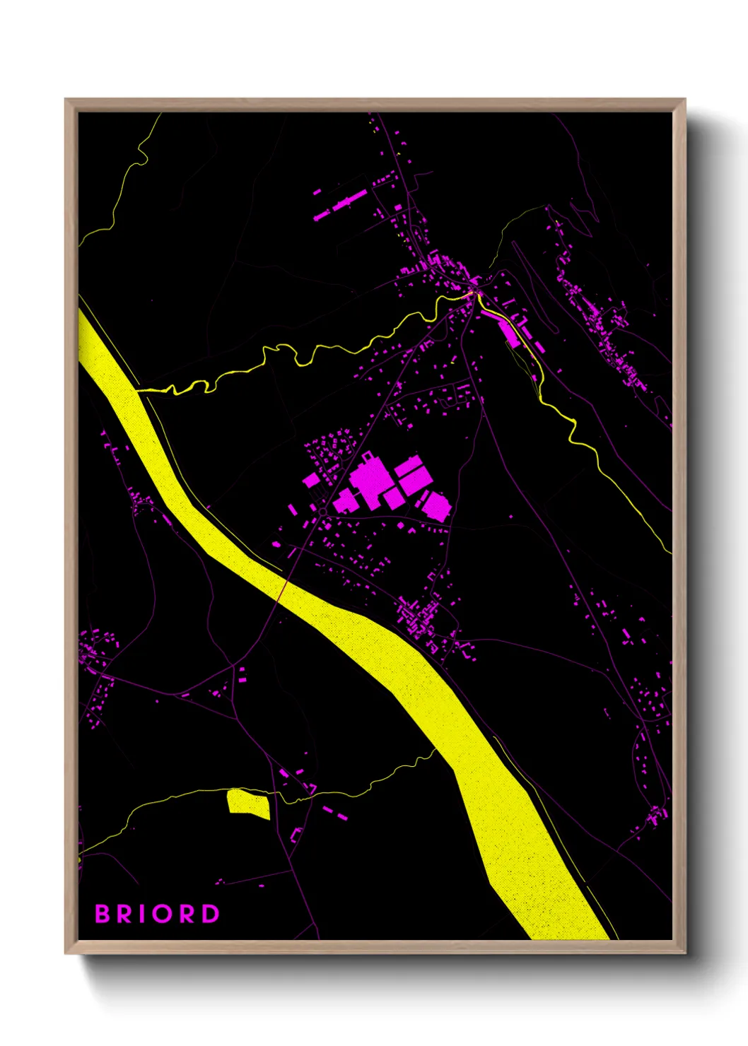 Une affiche de carte sur Briord