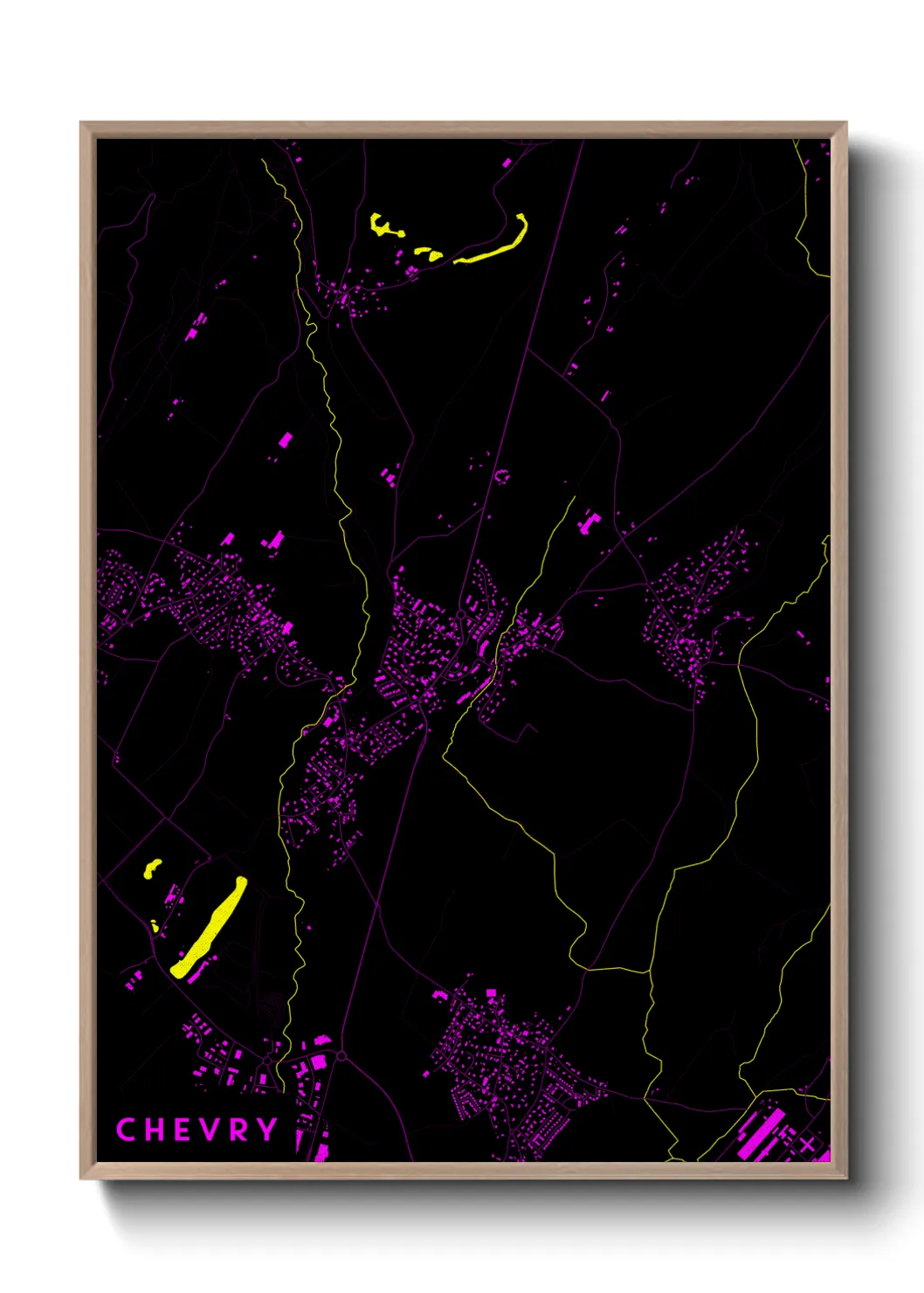 Une affiche de carte sur Chevry