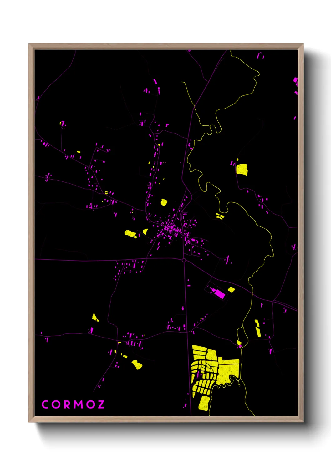 Une affiche de carte sur Cormoz
