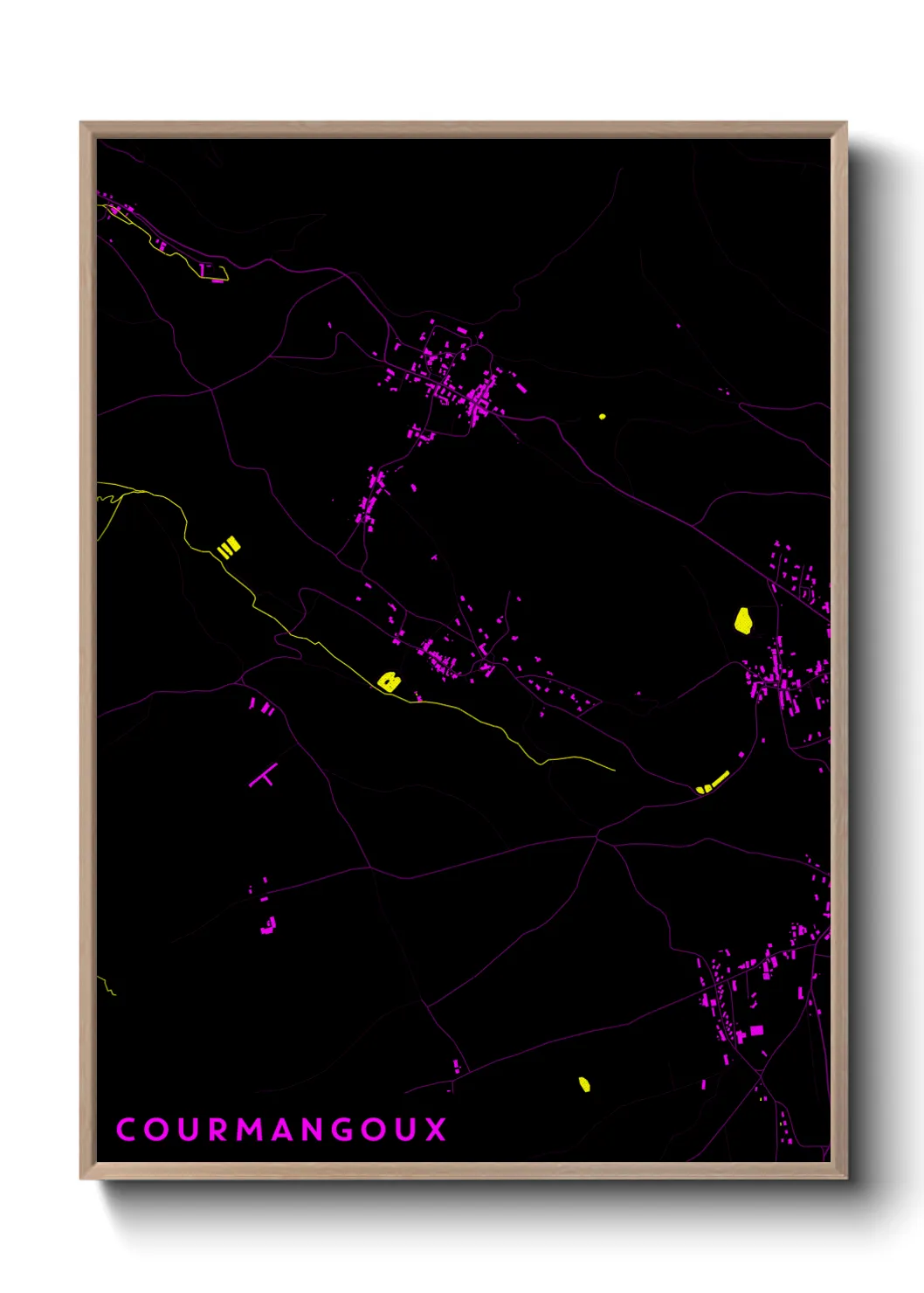 Une affiche de carte sur Courmangoux