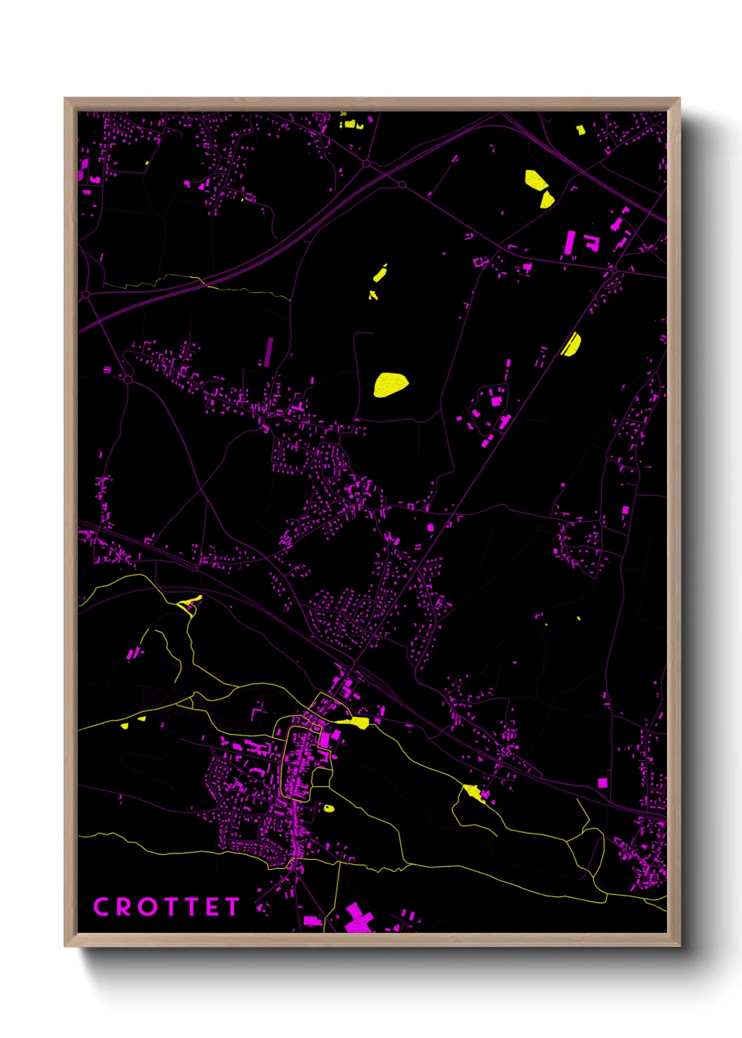 Une affiche de carte sur Crottet