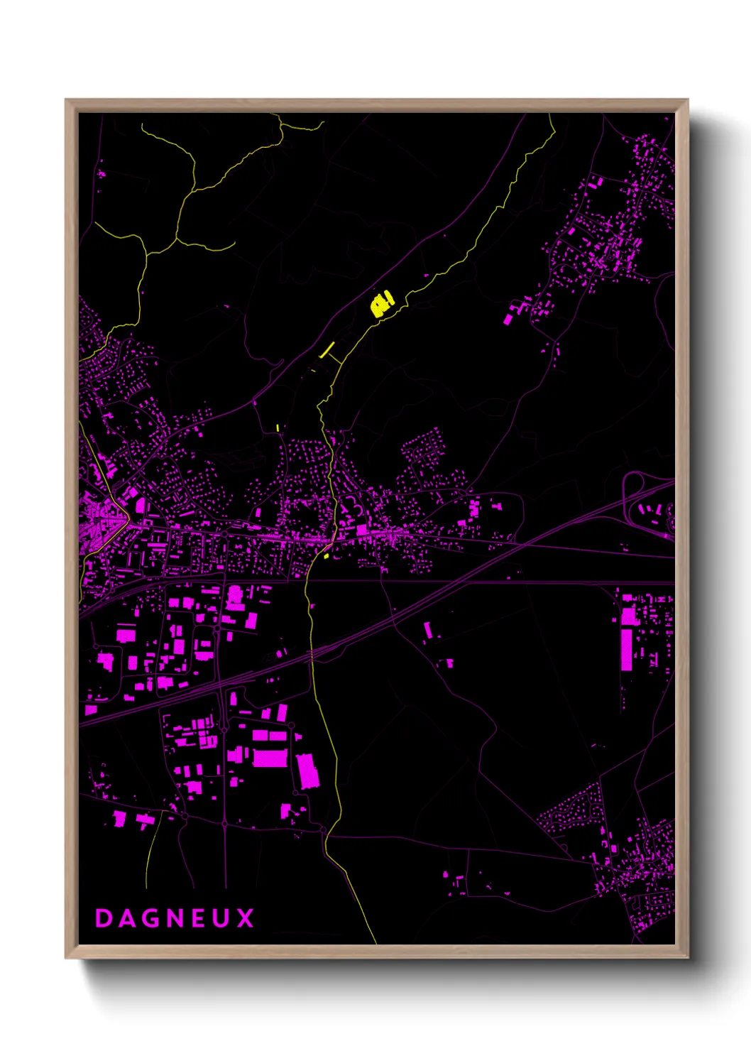 Une affiche de carte sur Dagneux