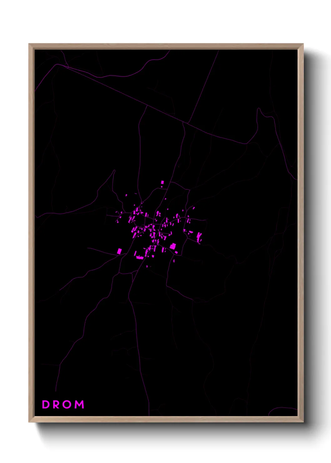 Une affiche de carte sur Drom