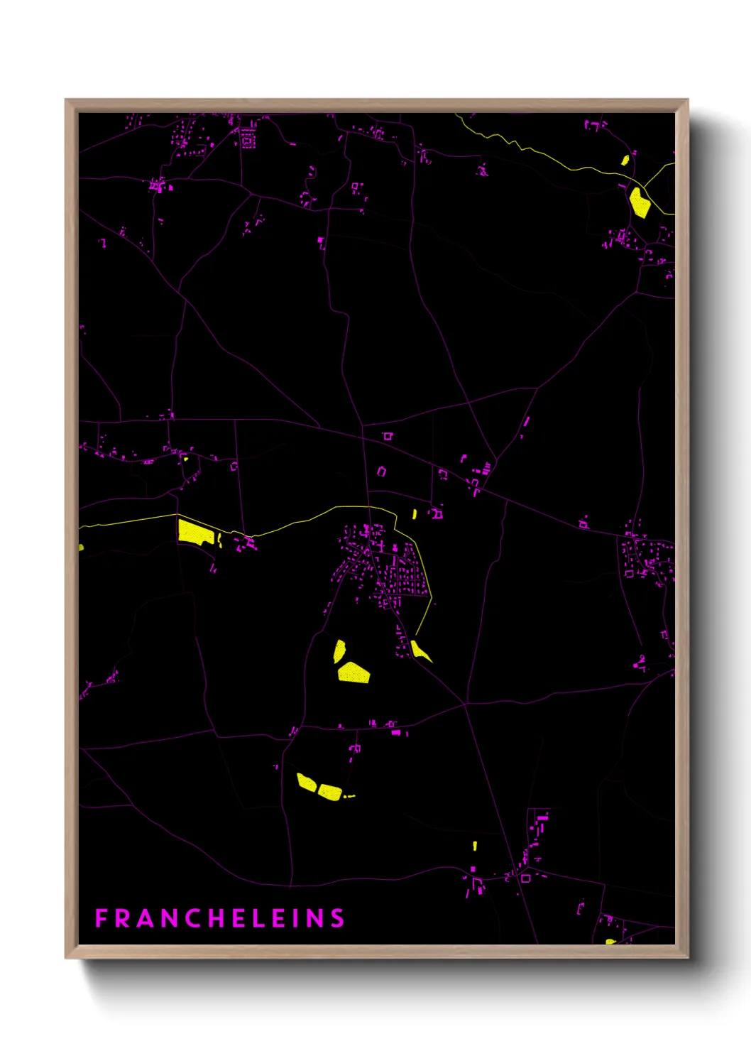 Une affiche de carte sur Francheleins