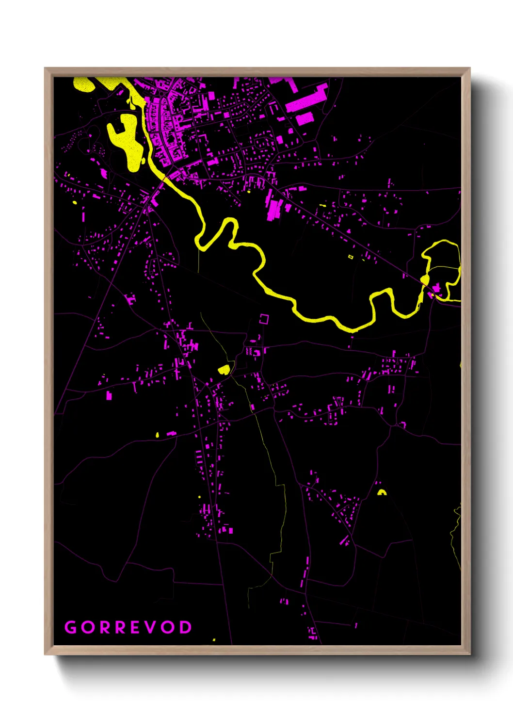 Une affiche de carte sur Gorrevod