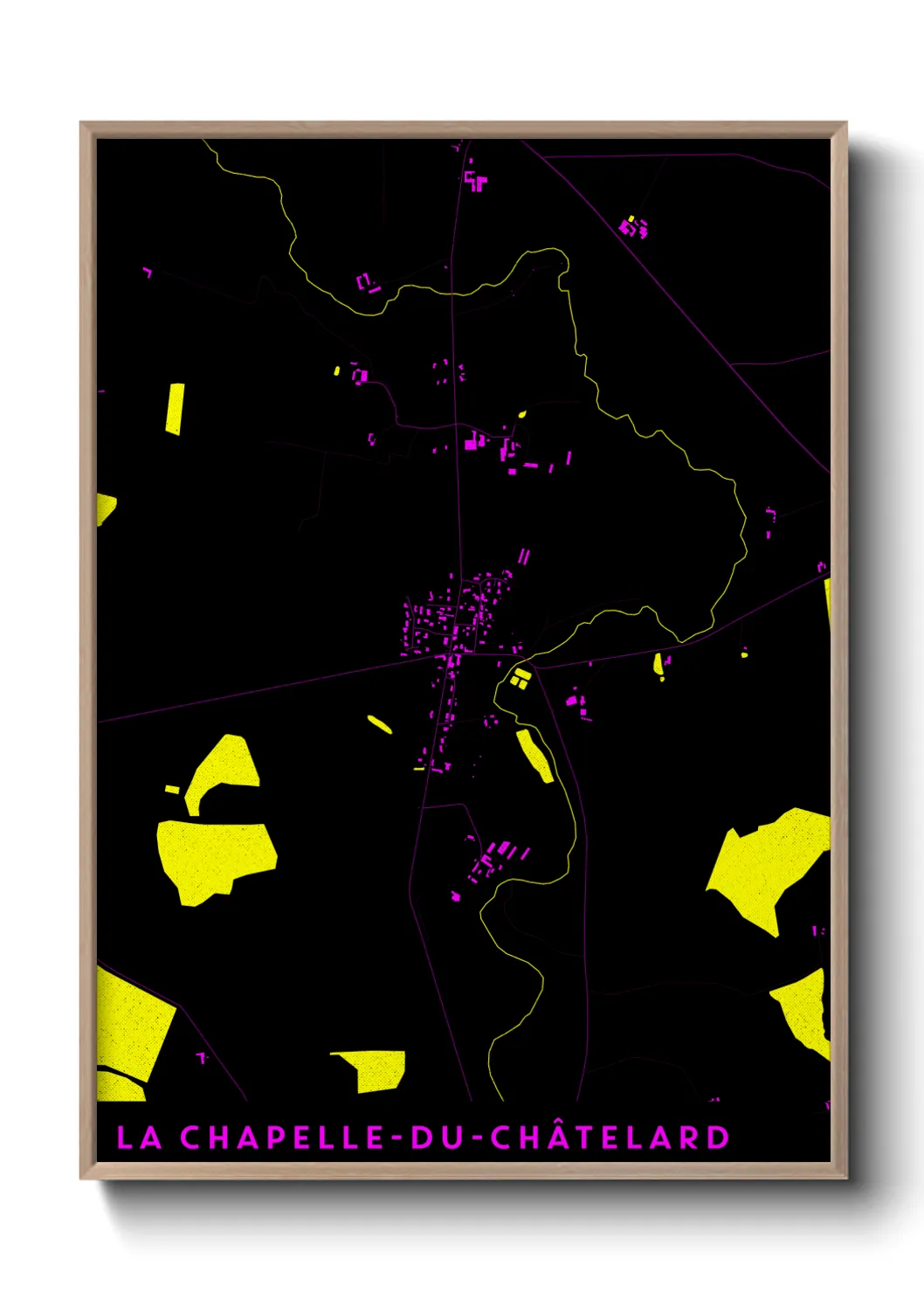 Une affiche de carte sur La Chapelle-du-Châtelard