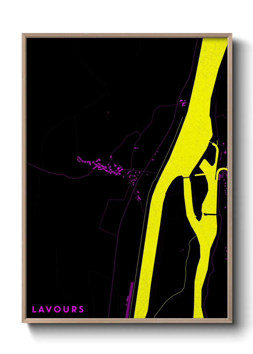 Une affiche de carte sur Lavours