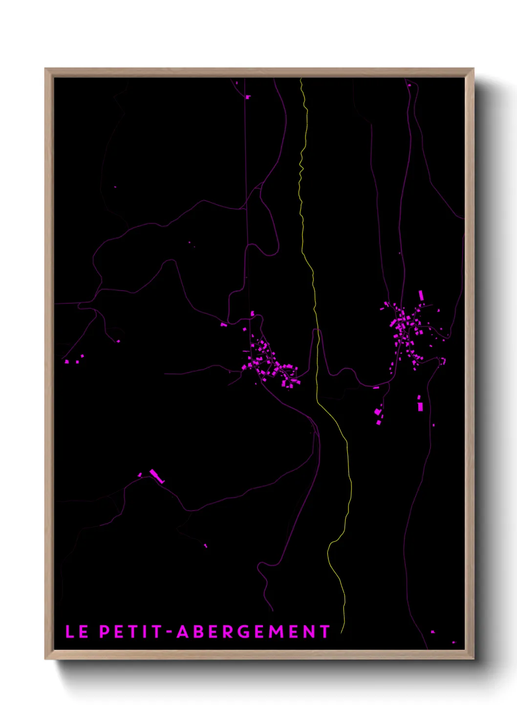 Une affiche de carte sur Le Petit-Abergement