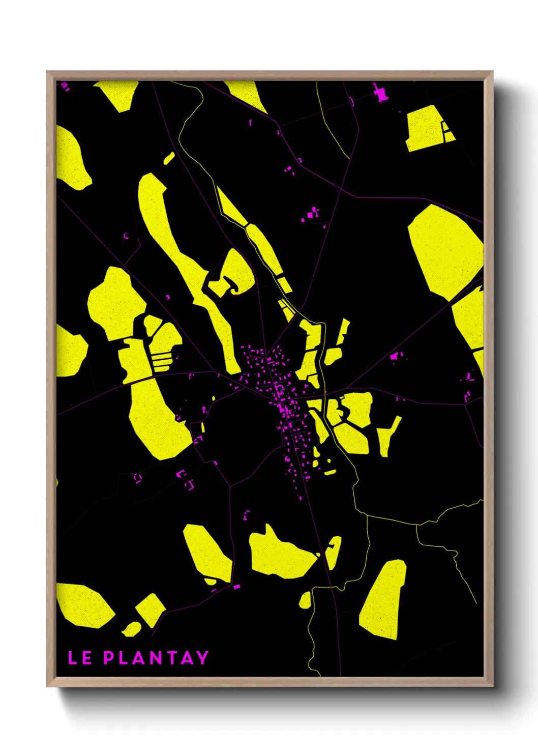 Une affiche de carte sur Le Plantay