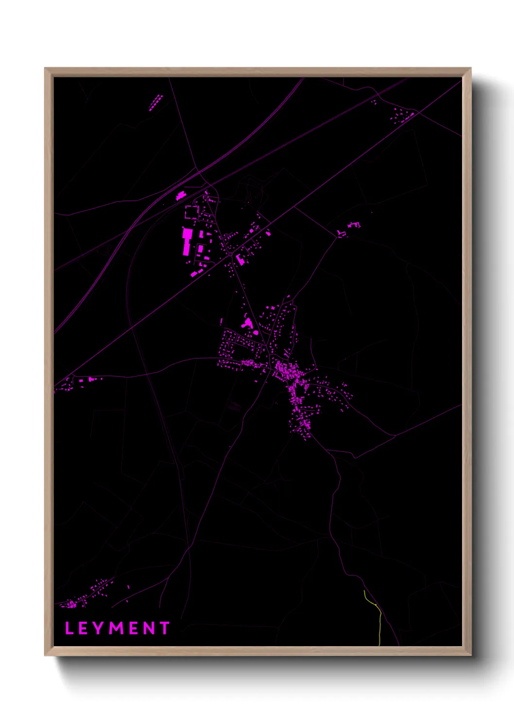 Une affiche de carte sur Leyment