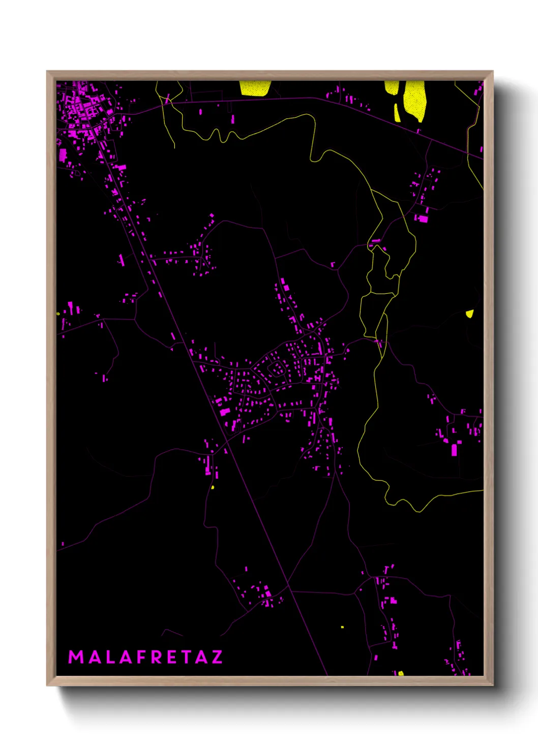 Une affiche de carte sur Malafretaz