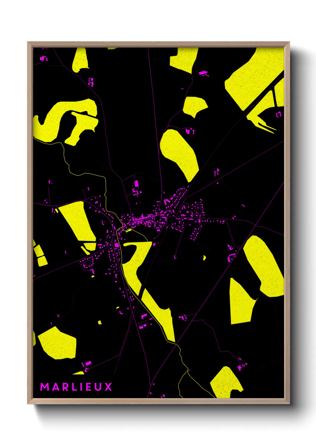 Une affiche de carte sur Marlieux
