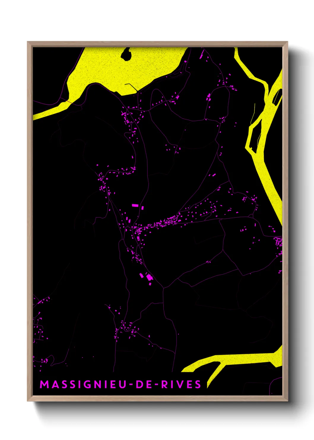 Une affiche de carte sur Massignieu-de-Rives