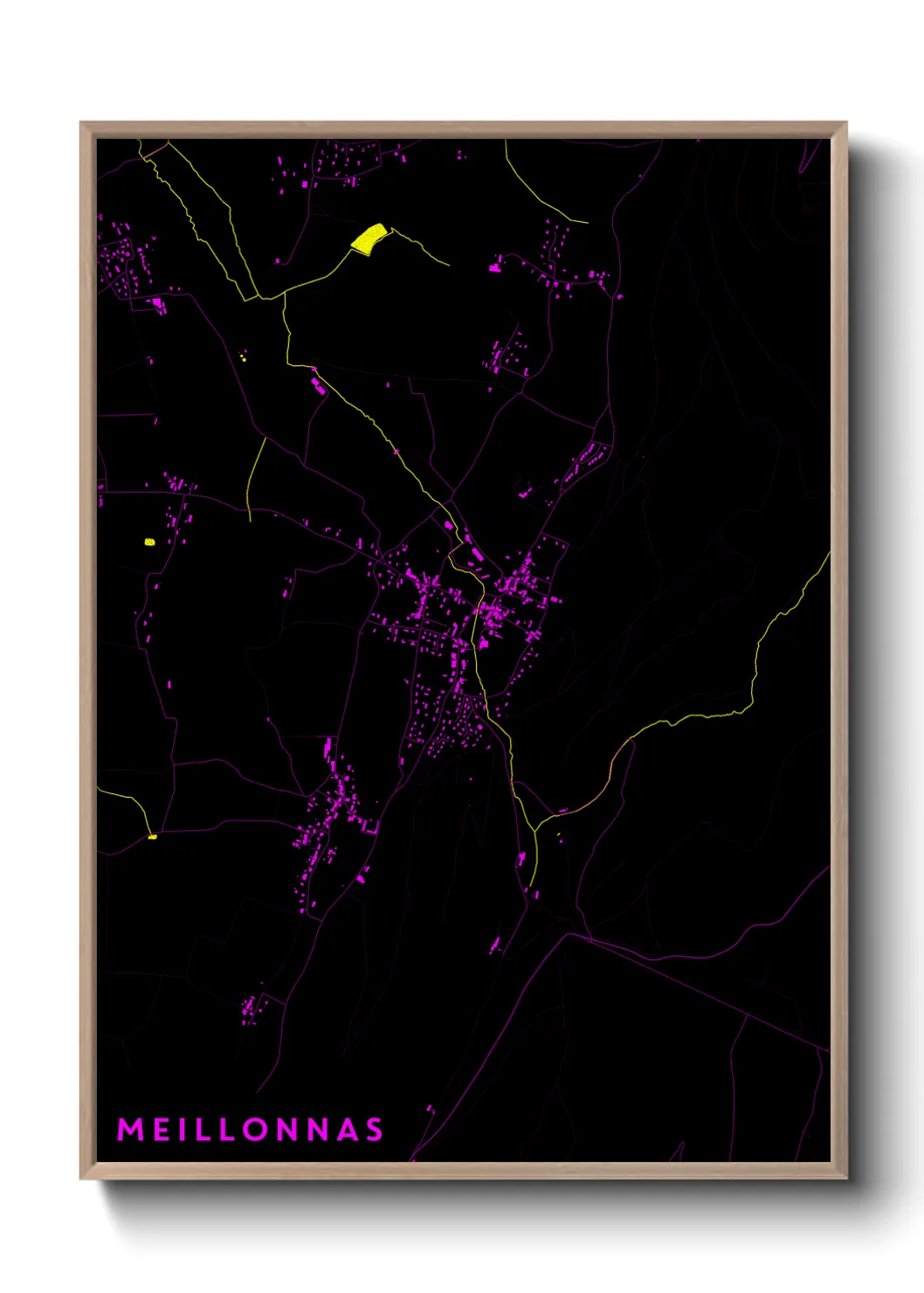 Une affiche de carte sur Meillonnas