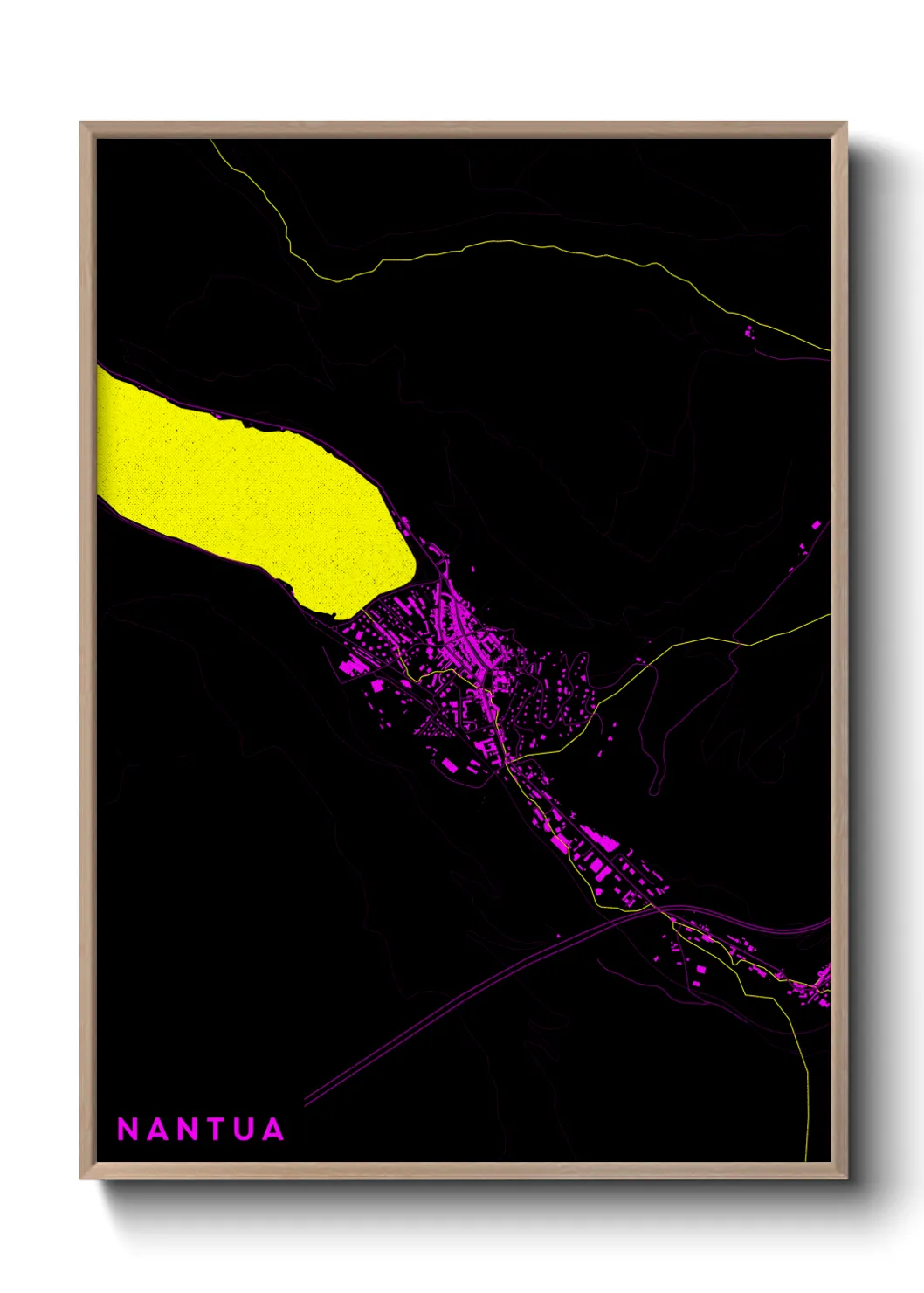 Une affiche de carte sur Nantua