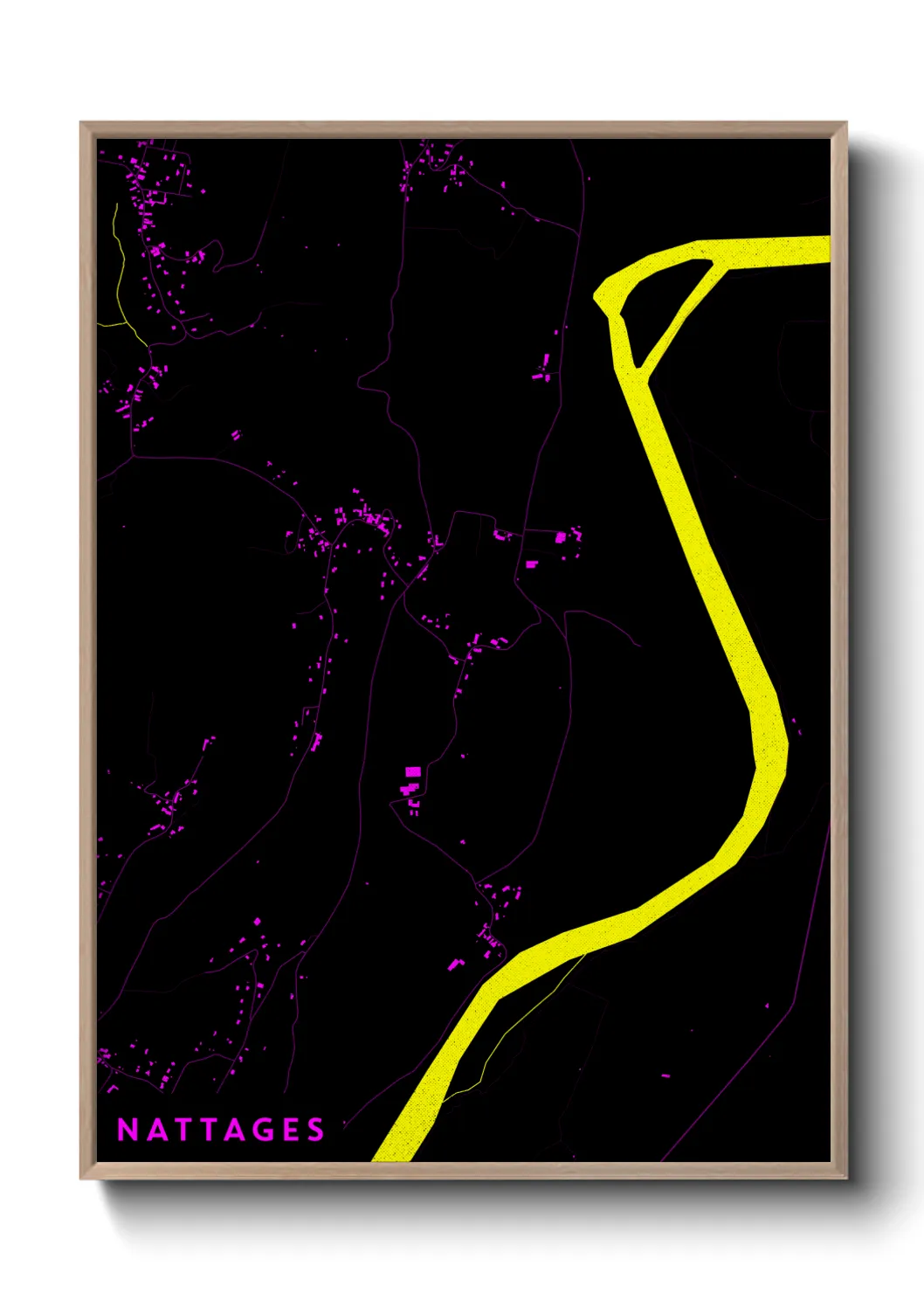 Une affiche de carte sur Nattages