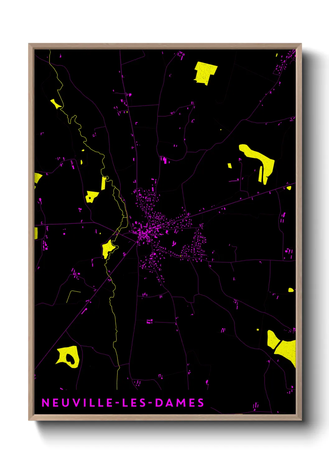 Un poster carteNeuville-les-Dames