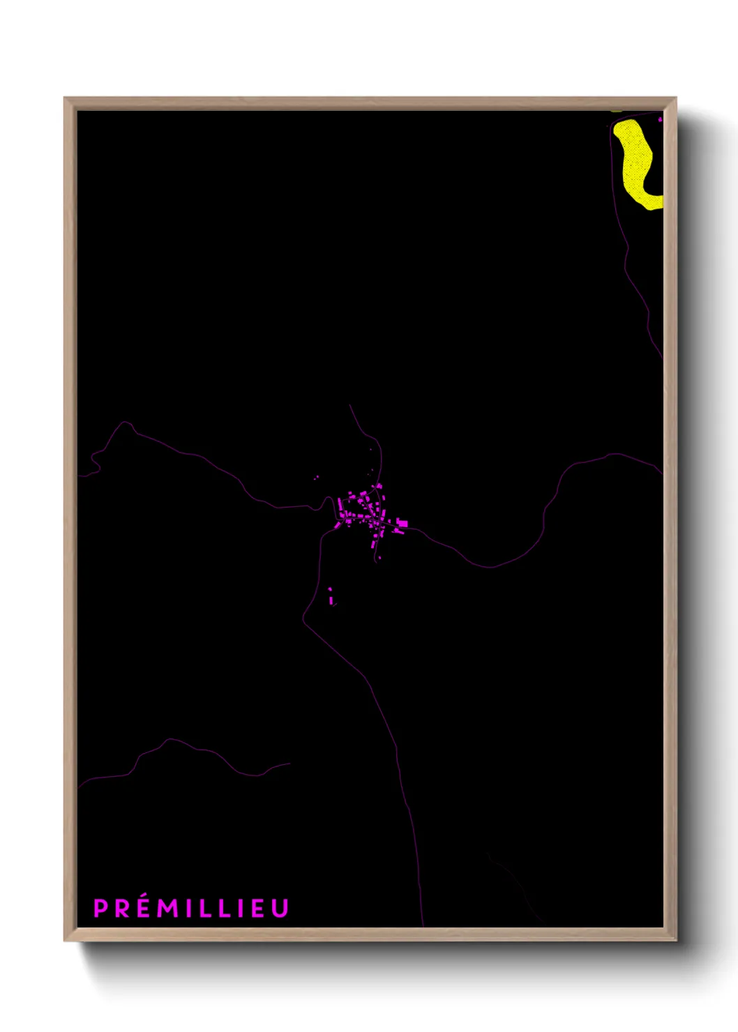 Une affiche de carte sur Prémillieu