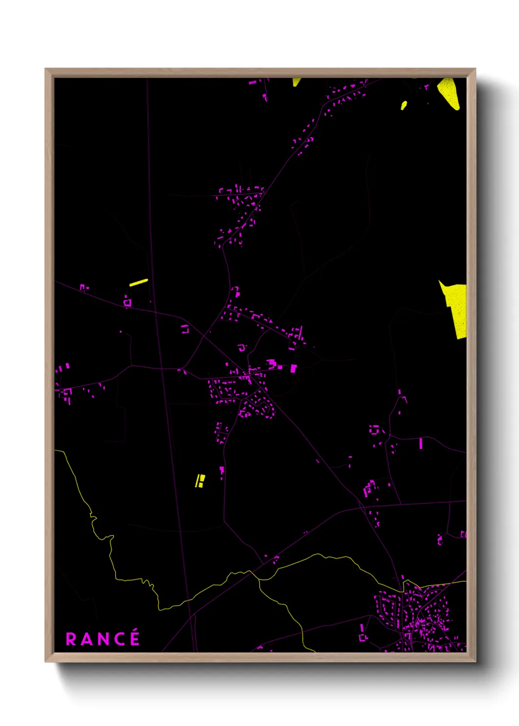 Une affiche de carte sur Rancé