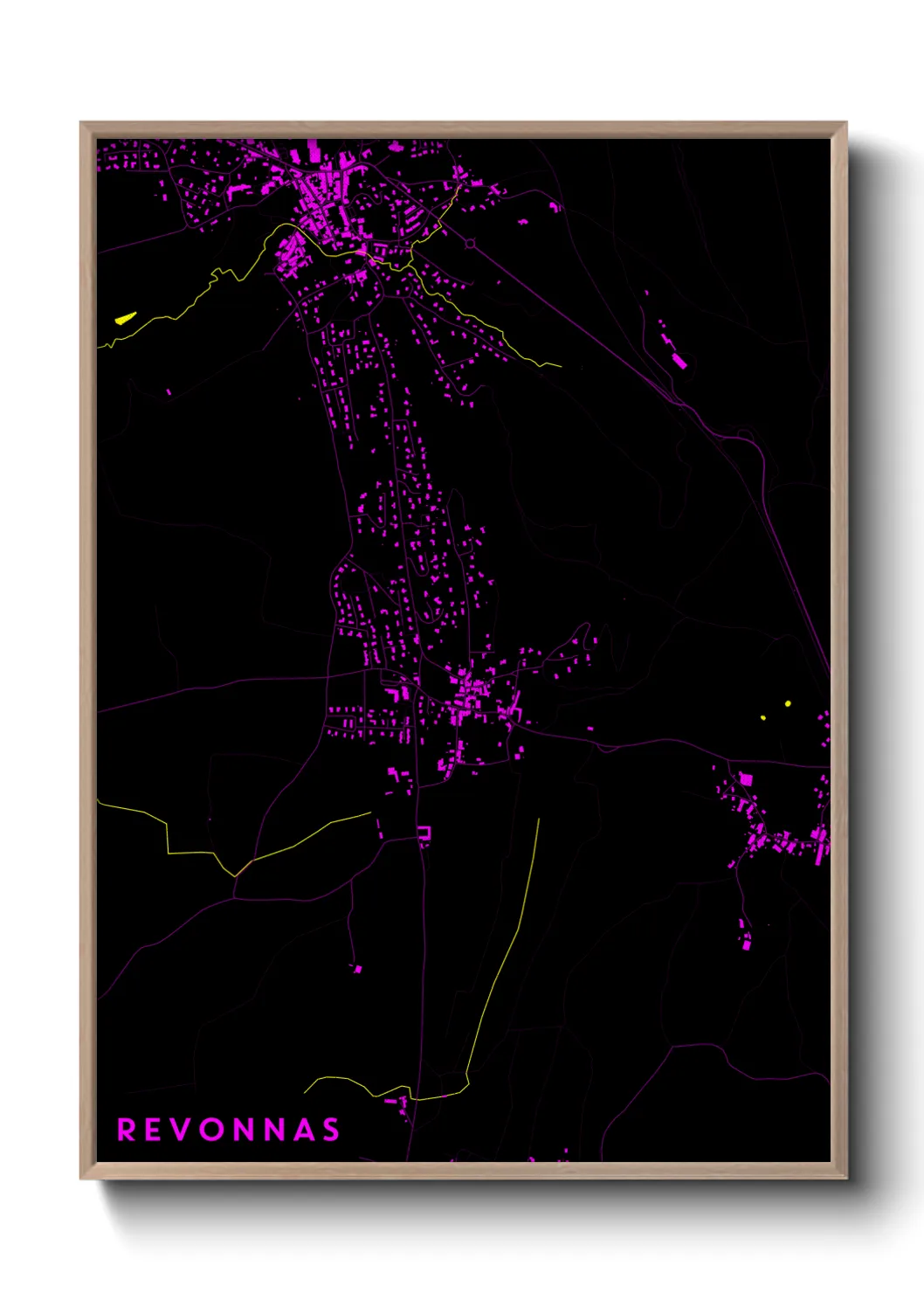 Une affiche de carte sur Revonnas