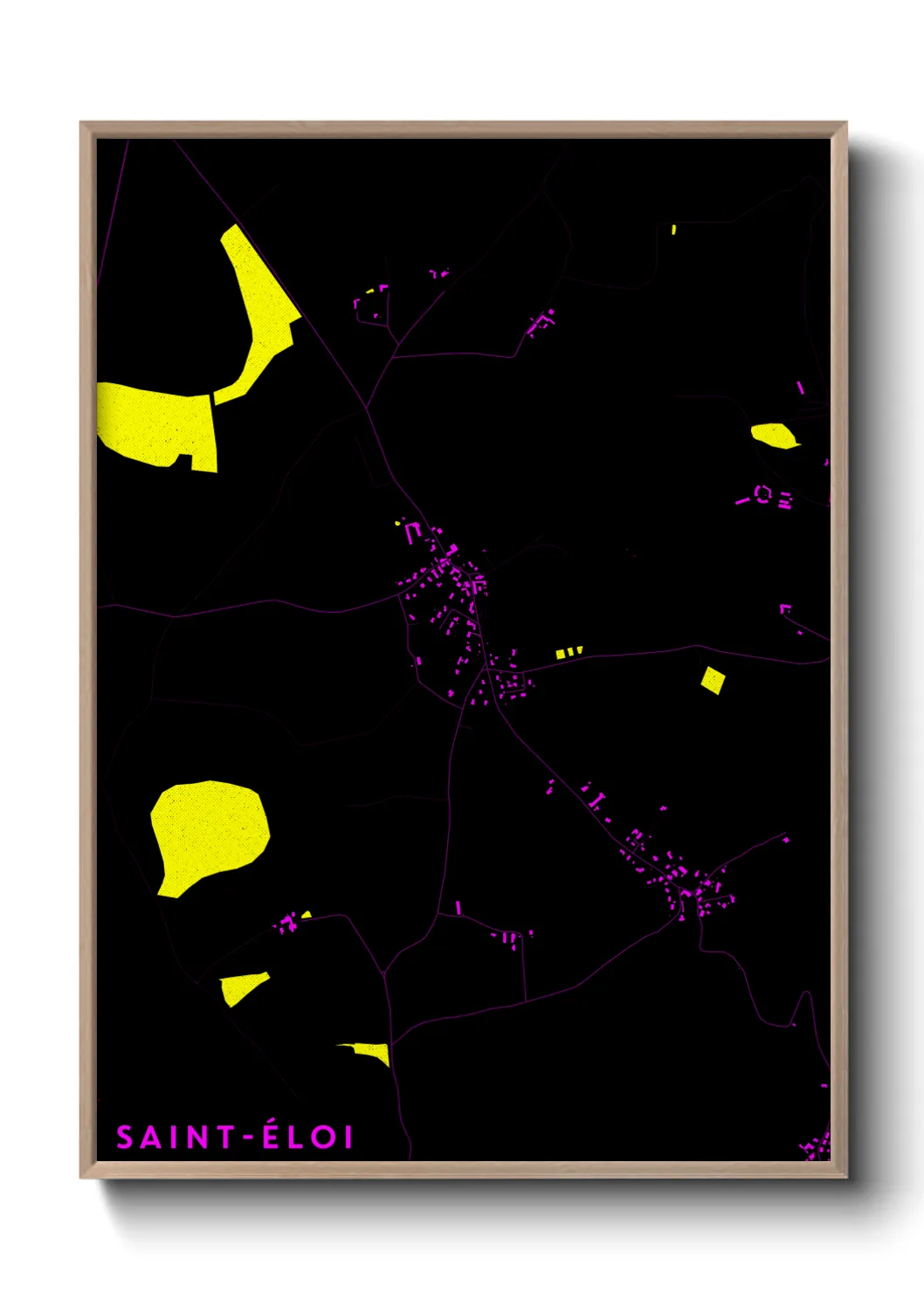 Une affiche de carte sur Saint-Éloi