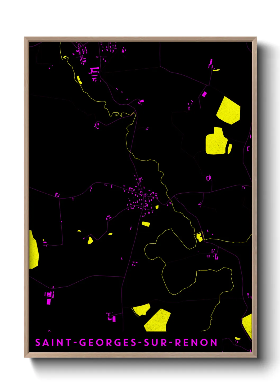 Une affiche de carte sur Saint-Georges-sur-Renon