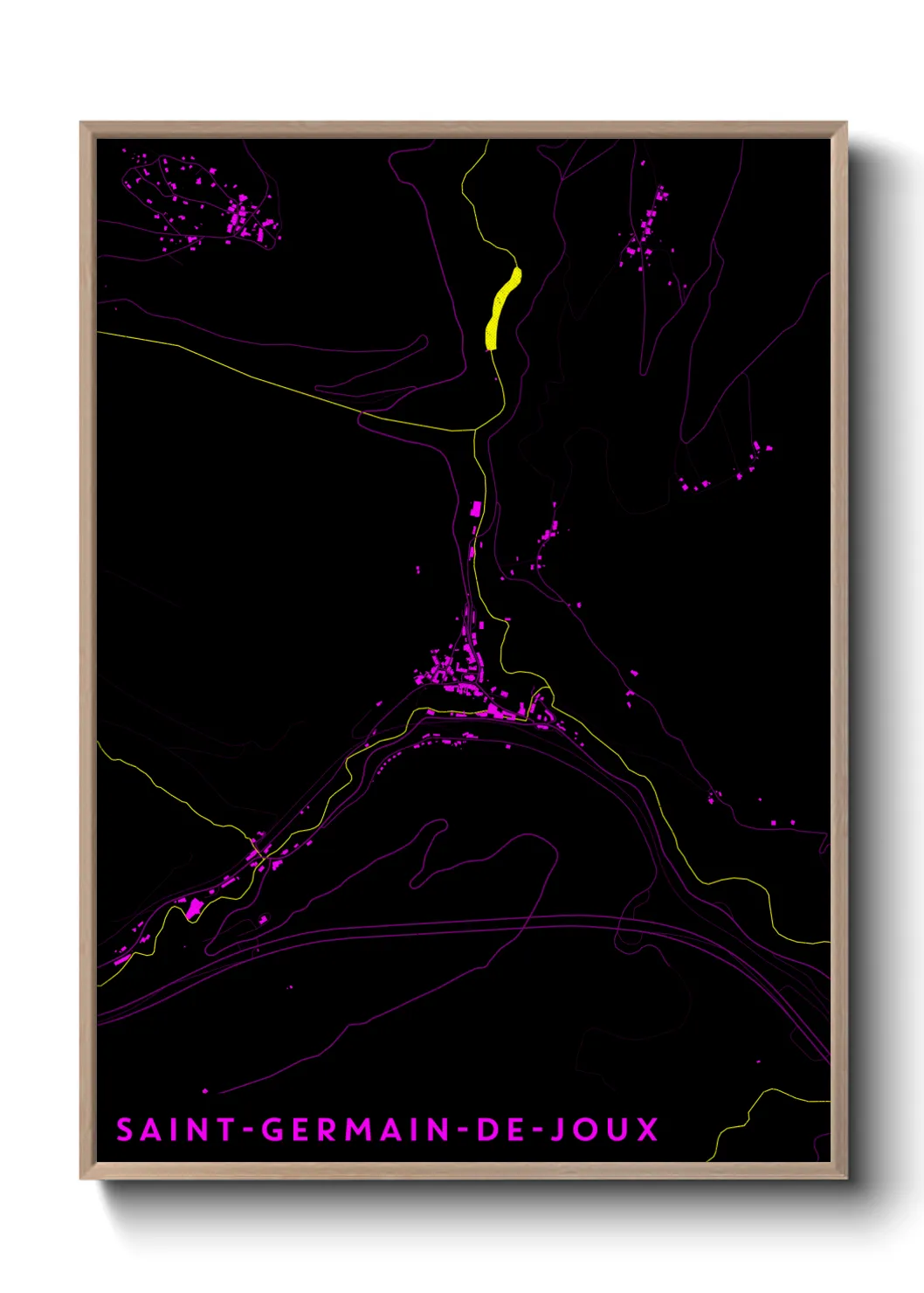 Une affiche de carte sur Saint-Germain-de-Joux