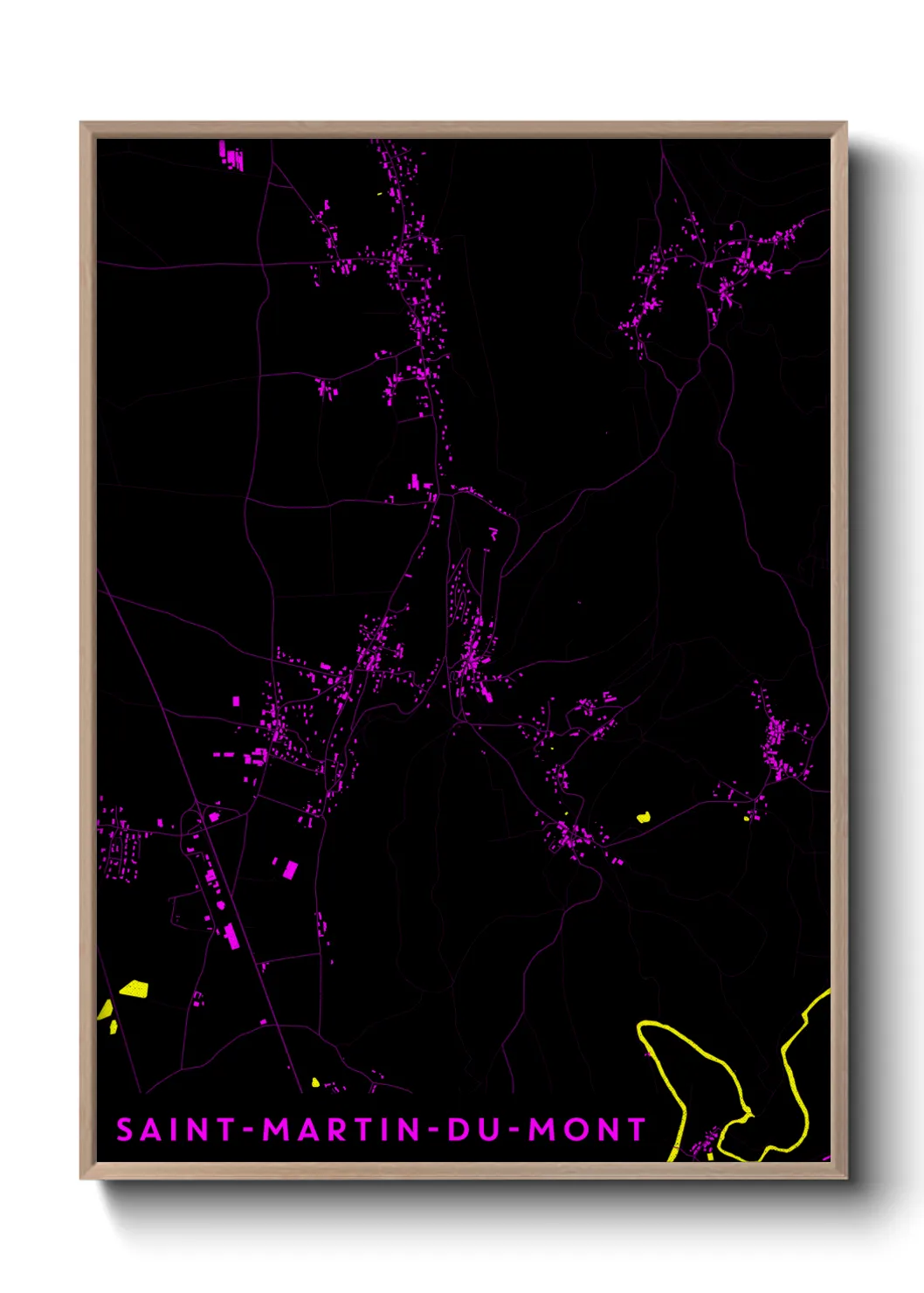 Une affiche de carte sur Saint-Martin-du-Mont