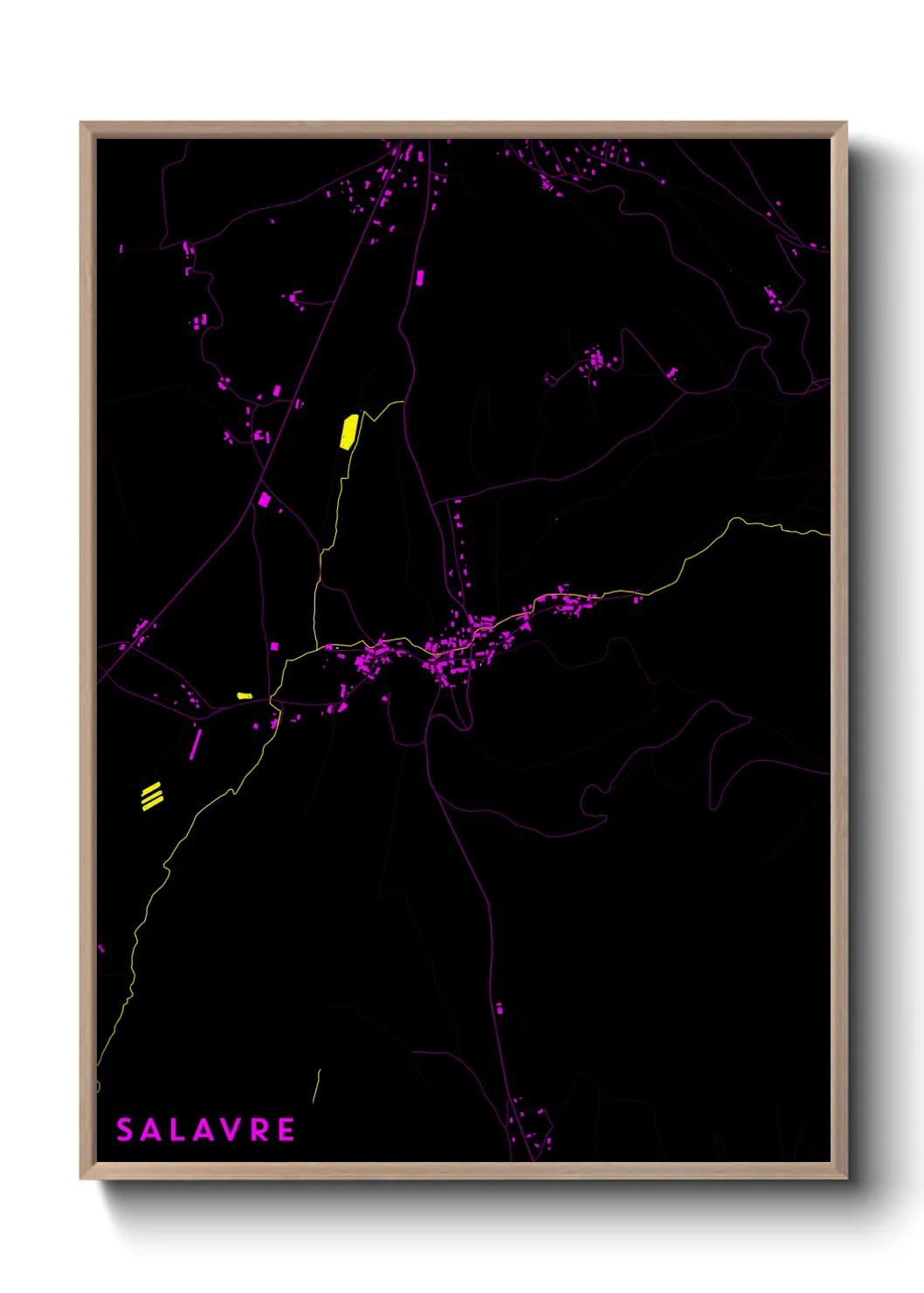 Une affiche de carte sur Salavre