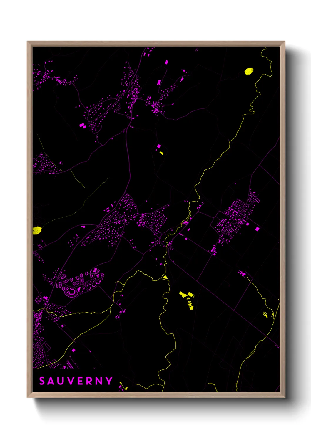 Une affiche de carte sur Sauverny